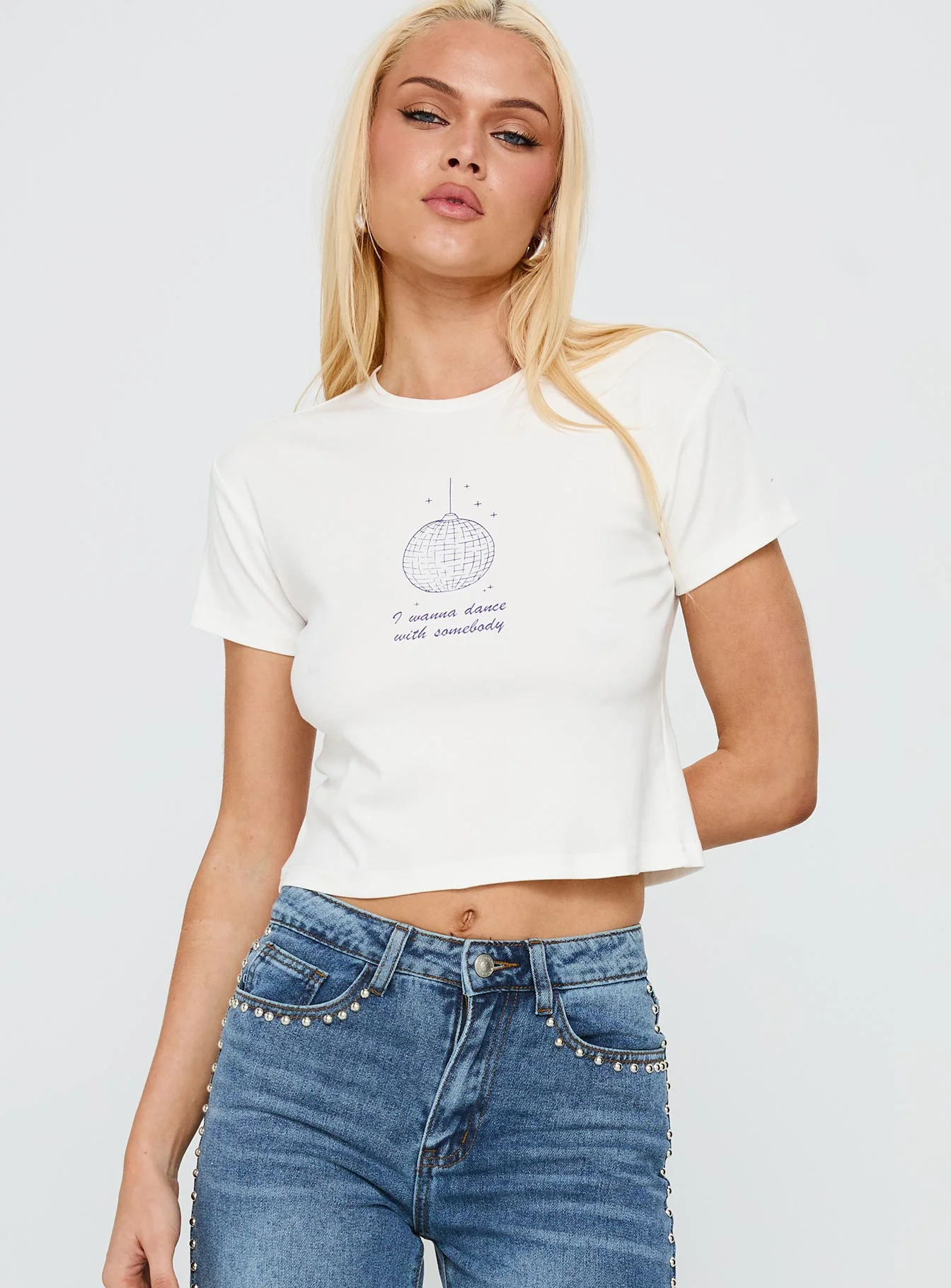 My Girl Graphic Top White - Image 2