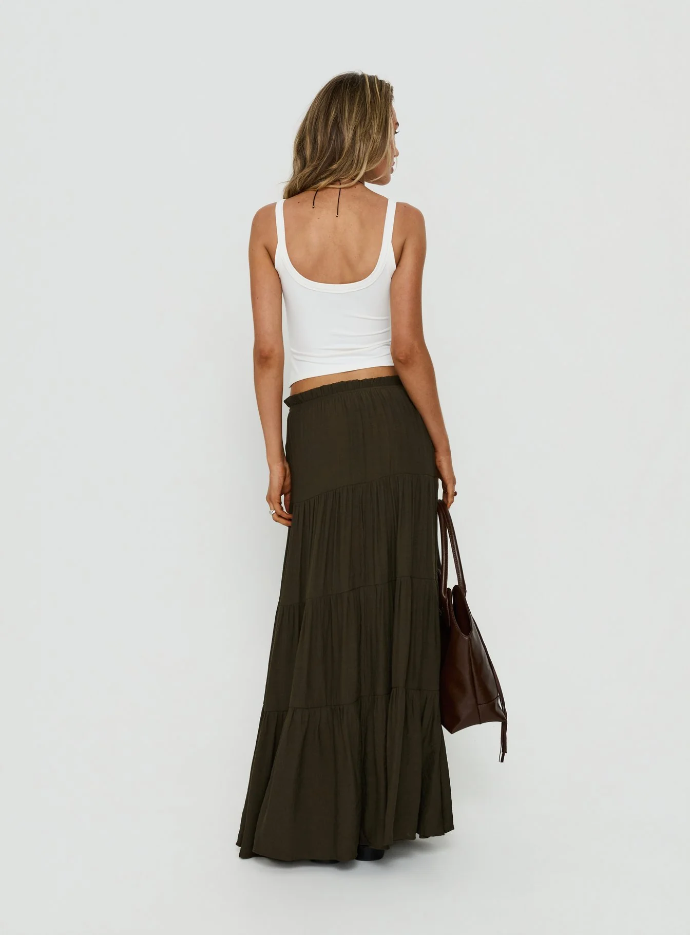 Mya Maxi Skirt Chocolate - Image 4