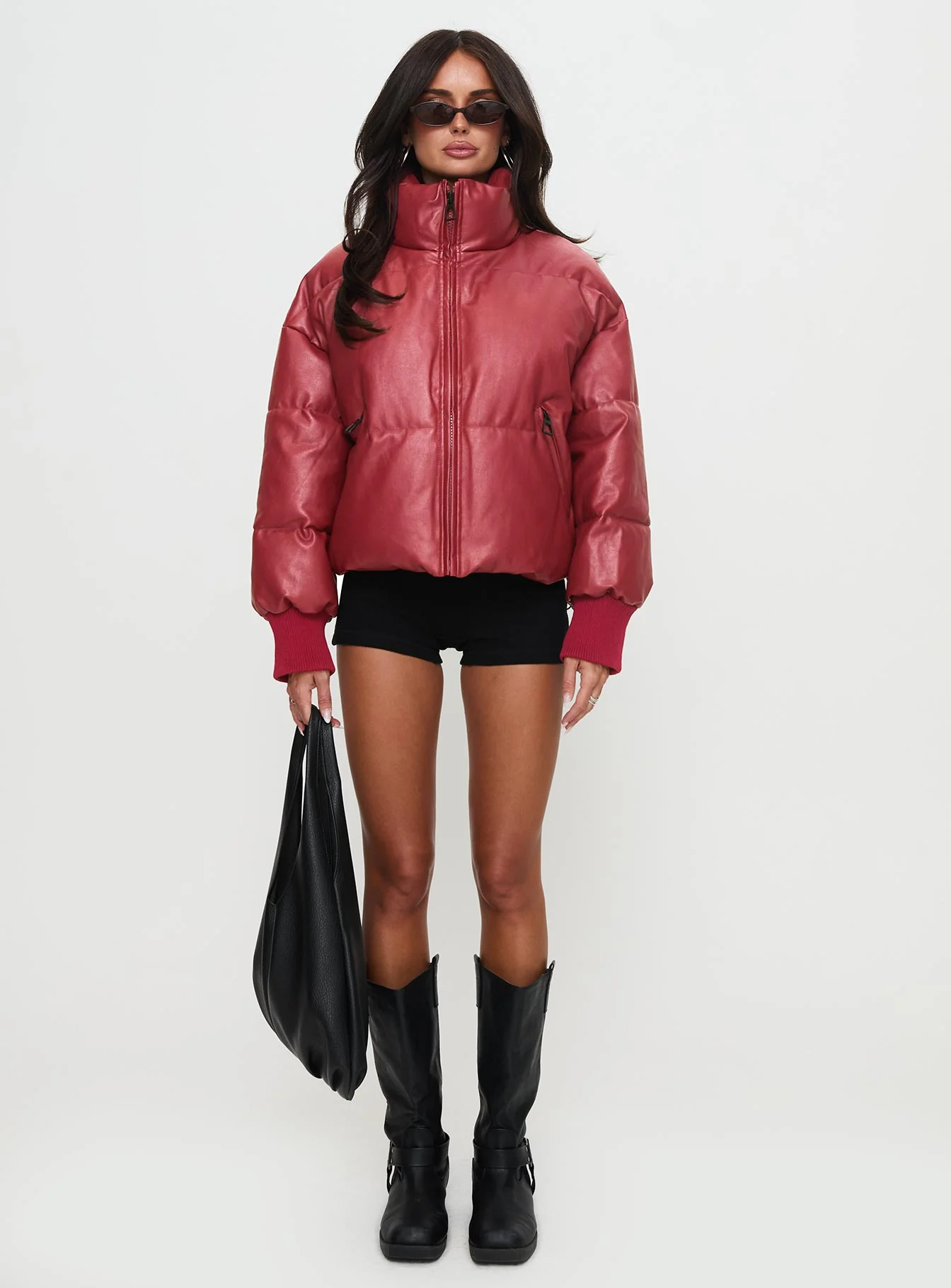 Myler Puffer Jacket Burgundy - Image 7
