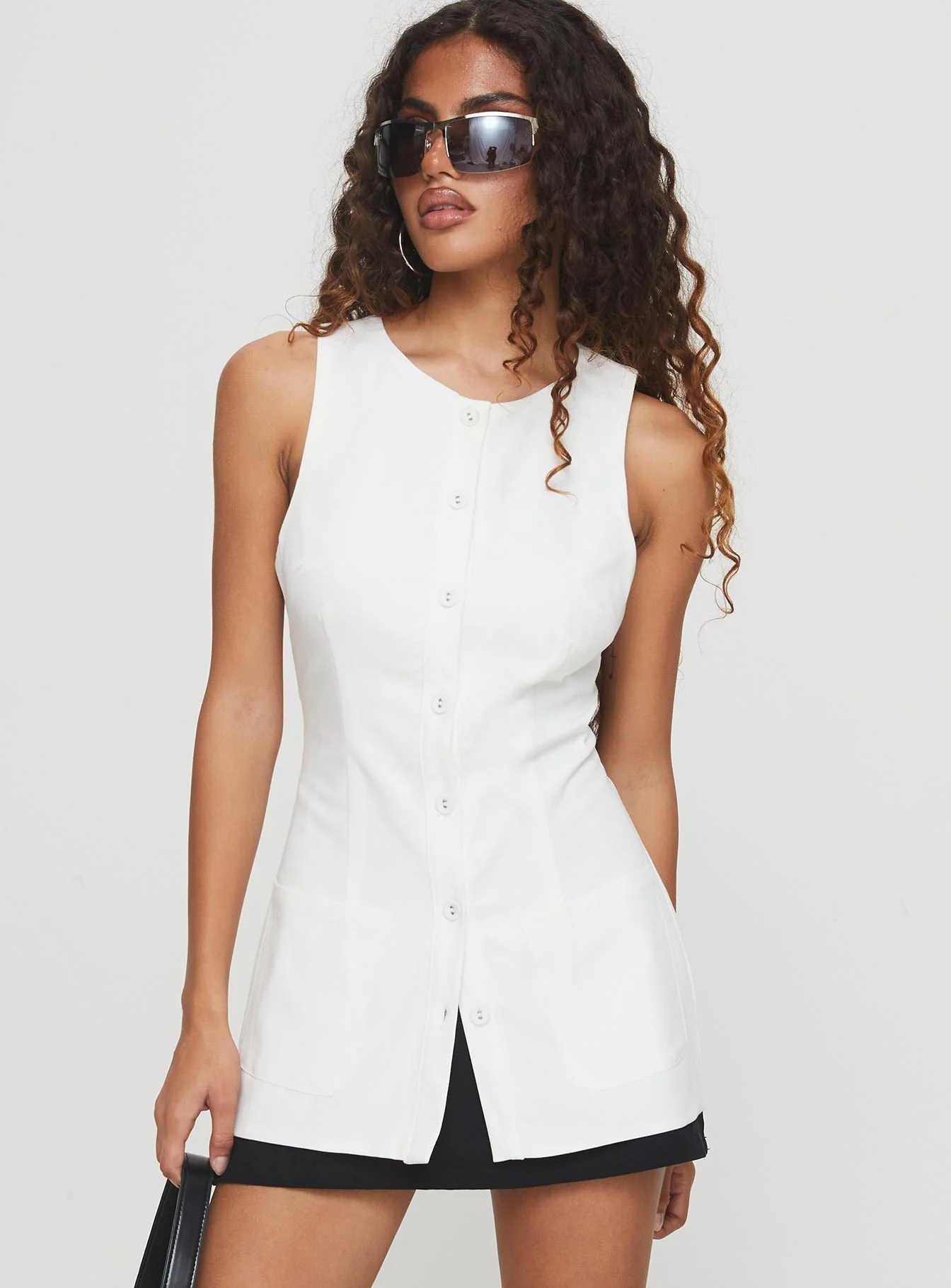 Mystick Vest Top White - Image 2