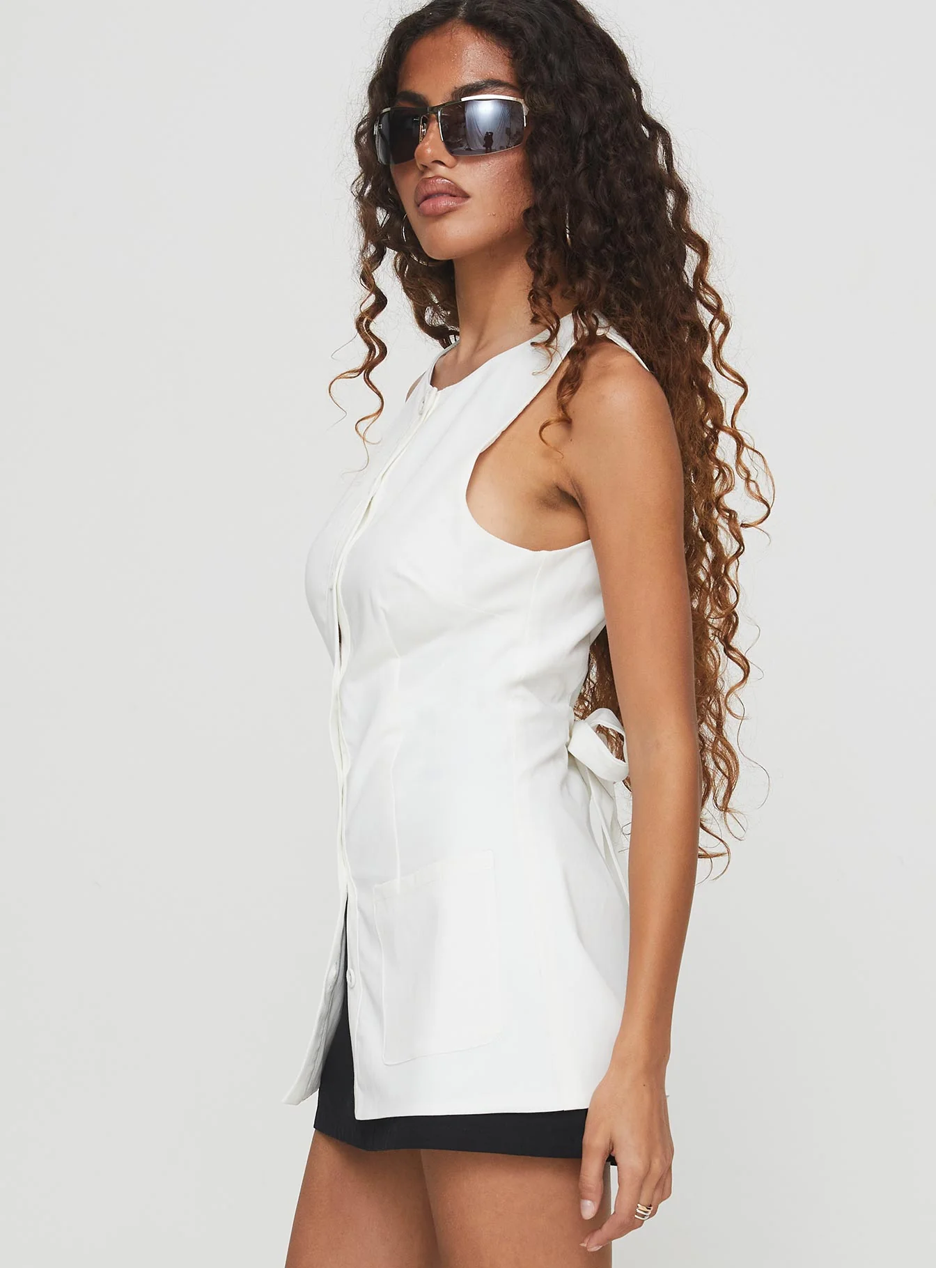 Mystick Vest Top White - Image 4