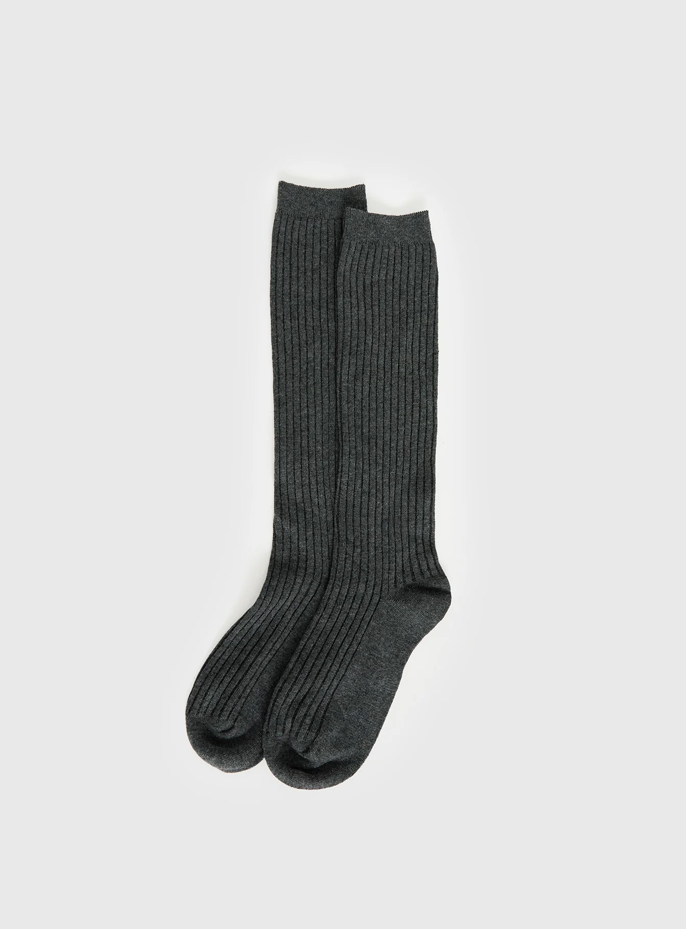 Nayara Ribbed Socks Dark Grey Marle - Image 2