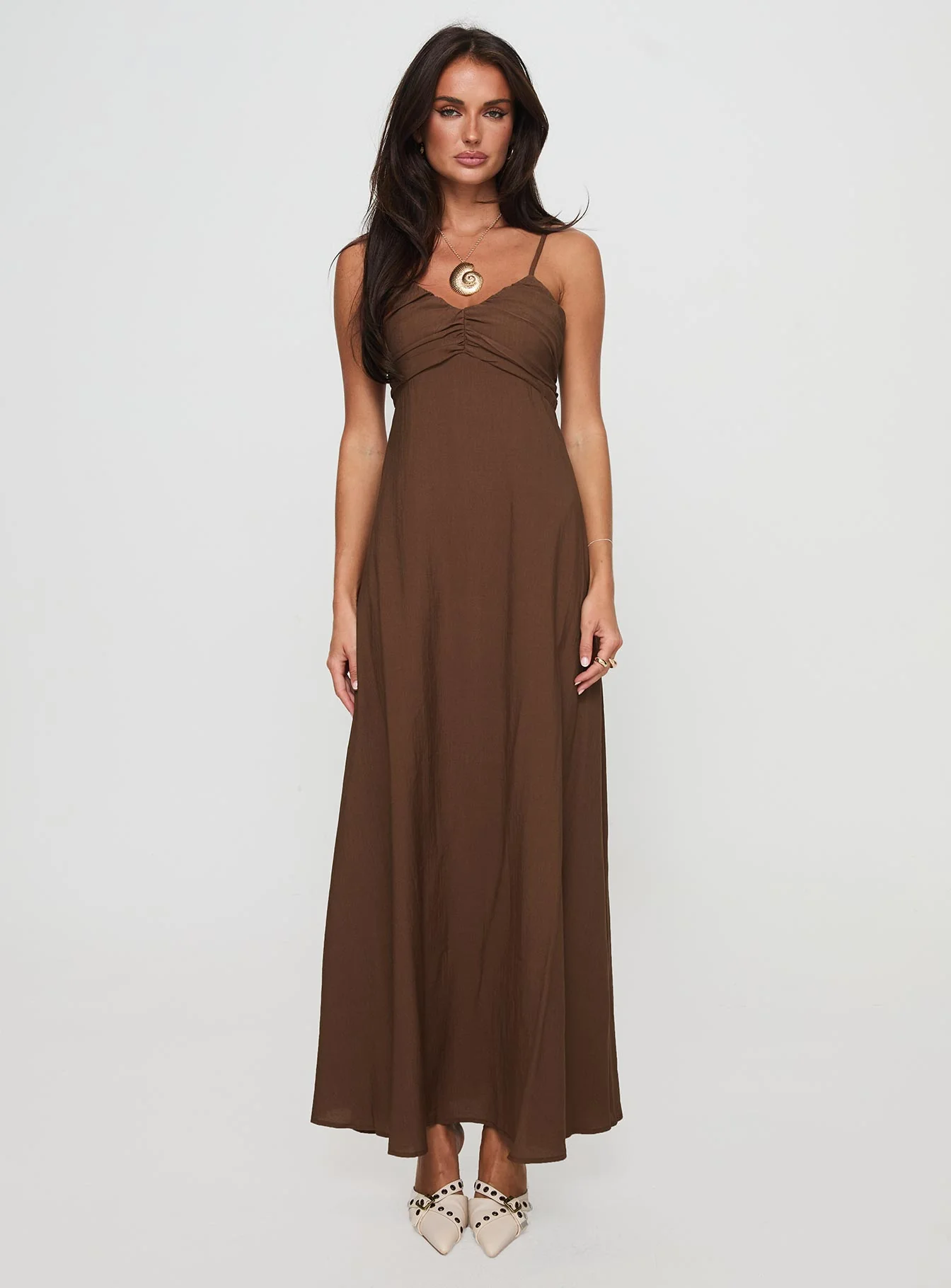 Neeka Maxi Dress Brown - Image 6