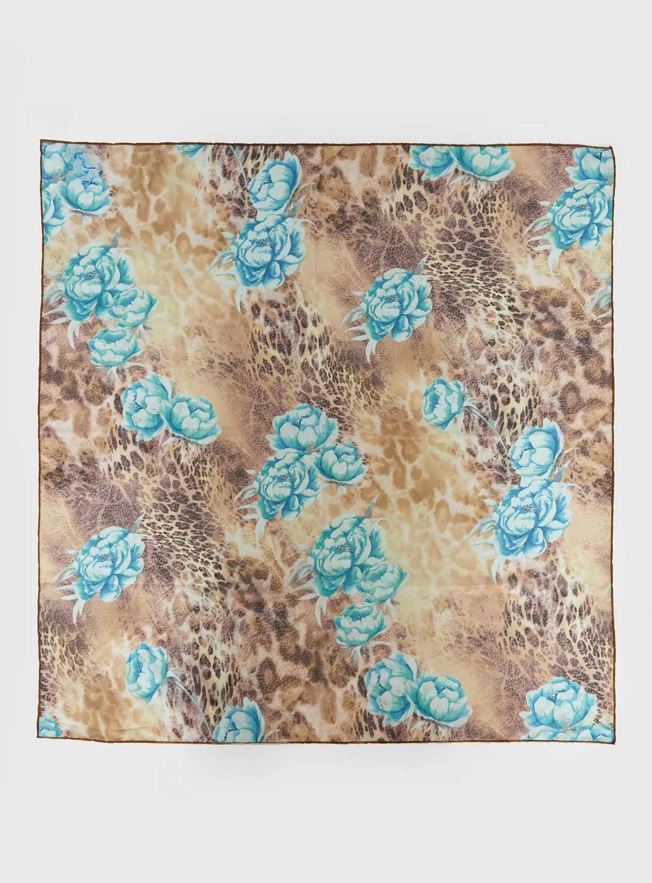 Nellie Chiffon Scarf Leopard Floral - Image 2