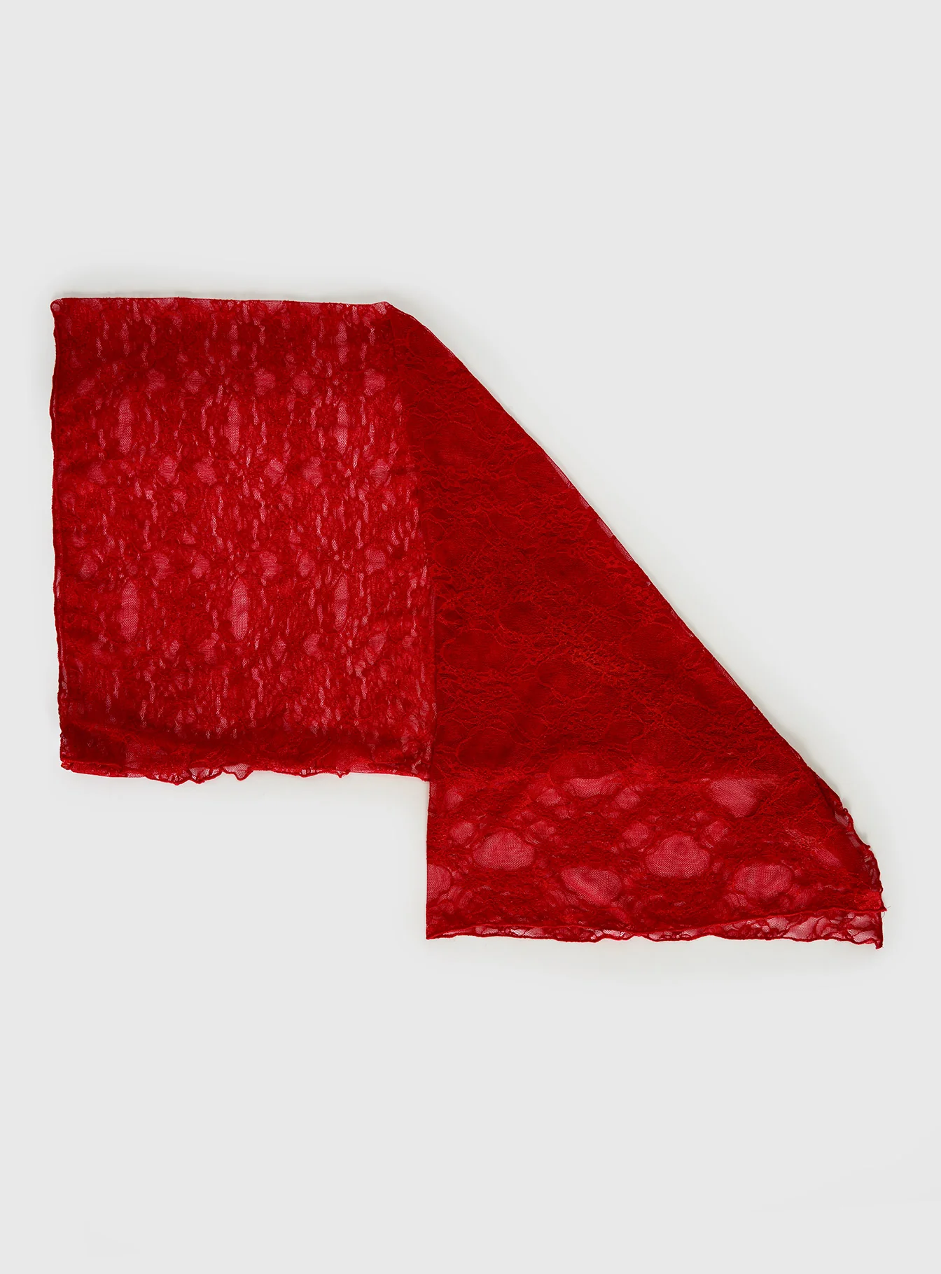 Nellie Hair Scarf Red Lace - Image 2