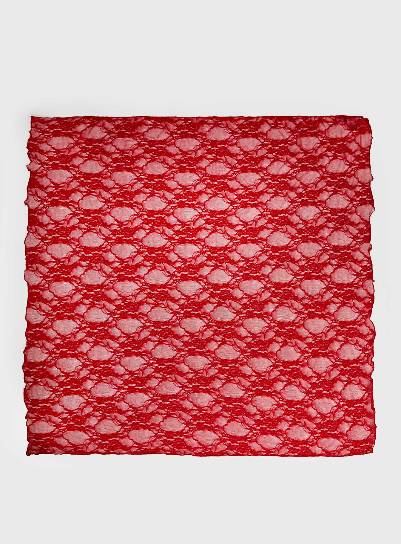 Nellie Hair Scarf Red Lace - Image 3