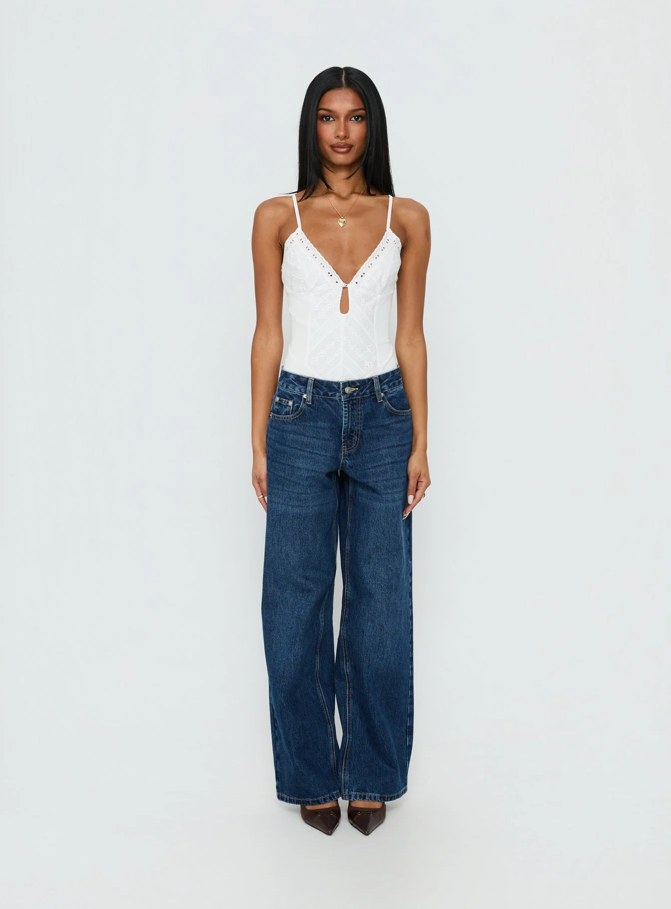 Nerisse Keyhole Bodysuit White - Image 9