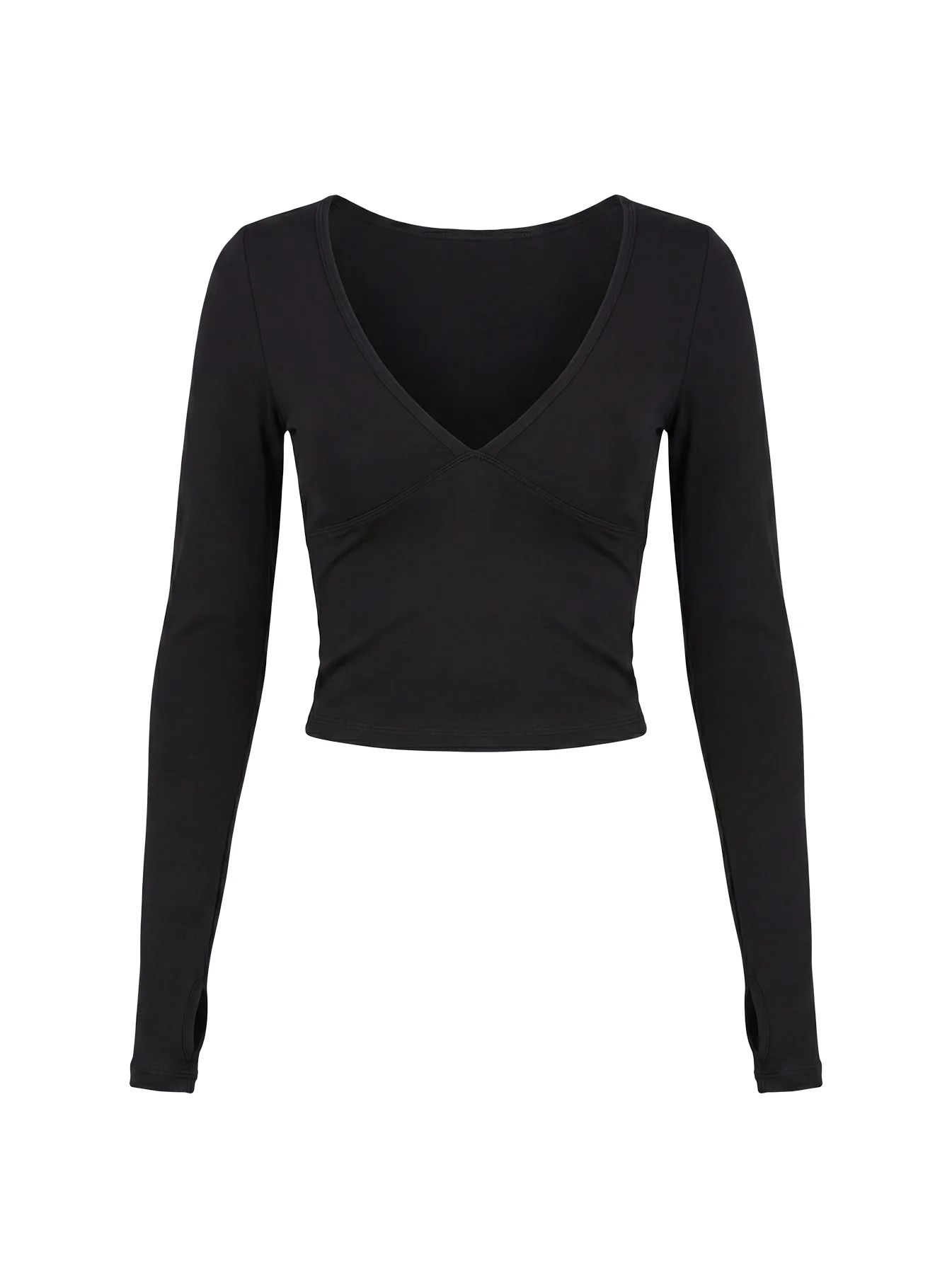 New Horizons Long Sleeve V Neck Top Black - Image 10