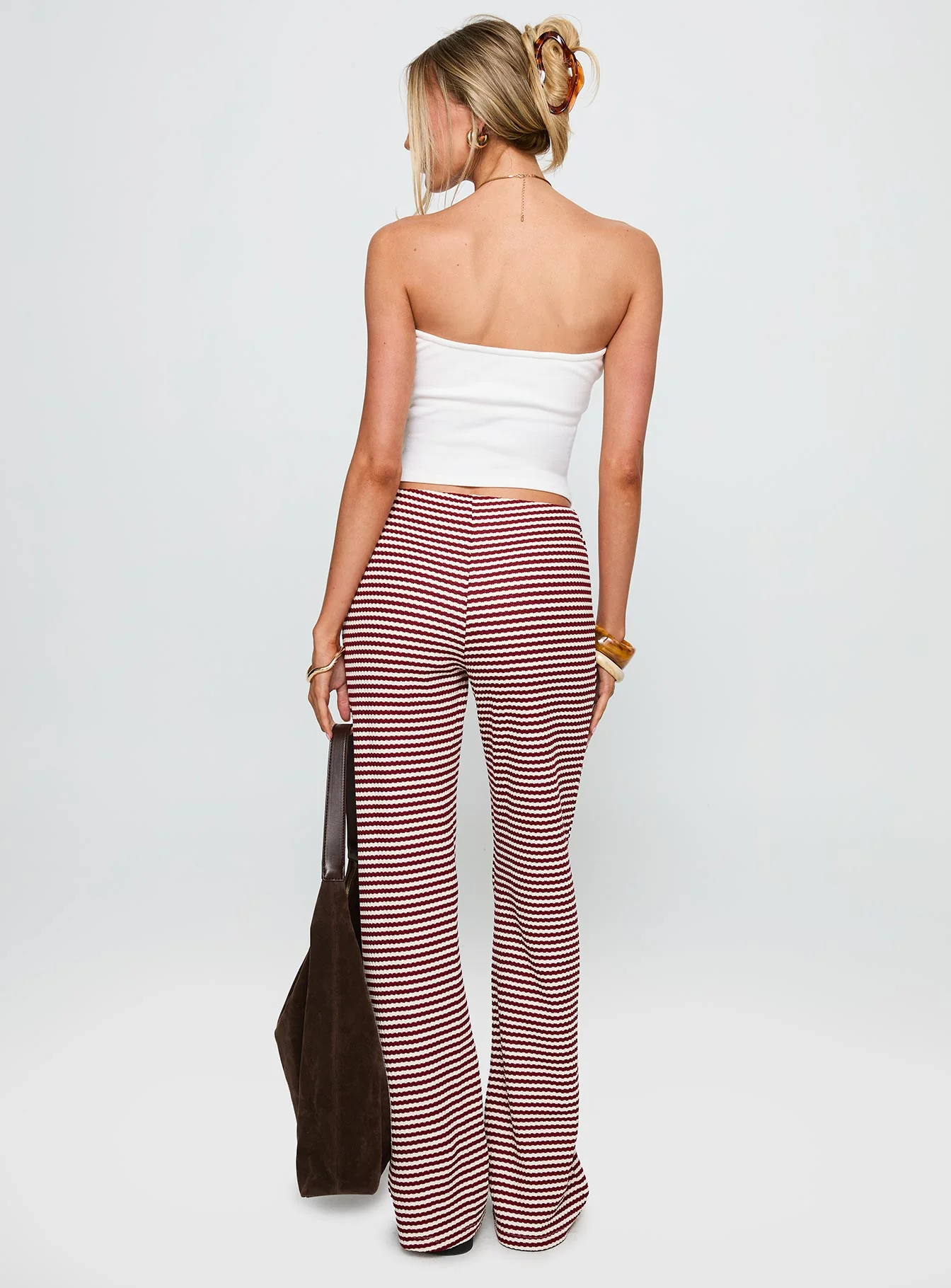 Next To Me Lounge Pant Red / White Stripe - Image 5