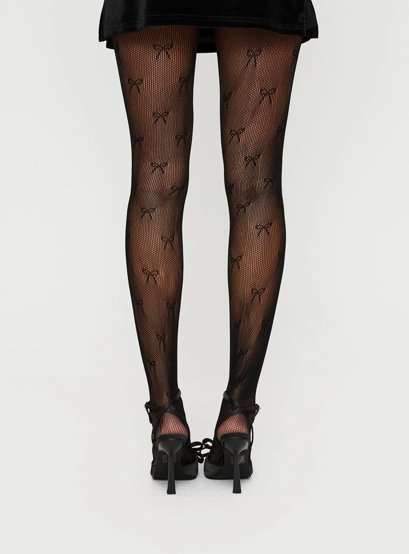 Nexus Bow Detail Stockings Black - Image 4