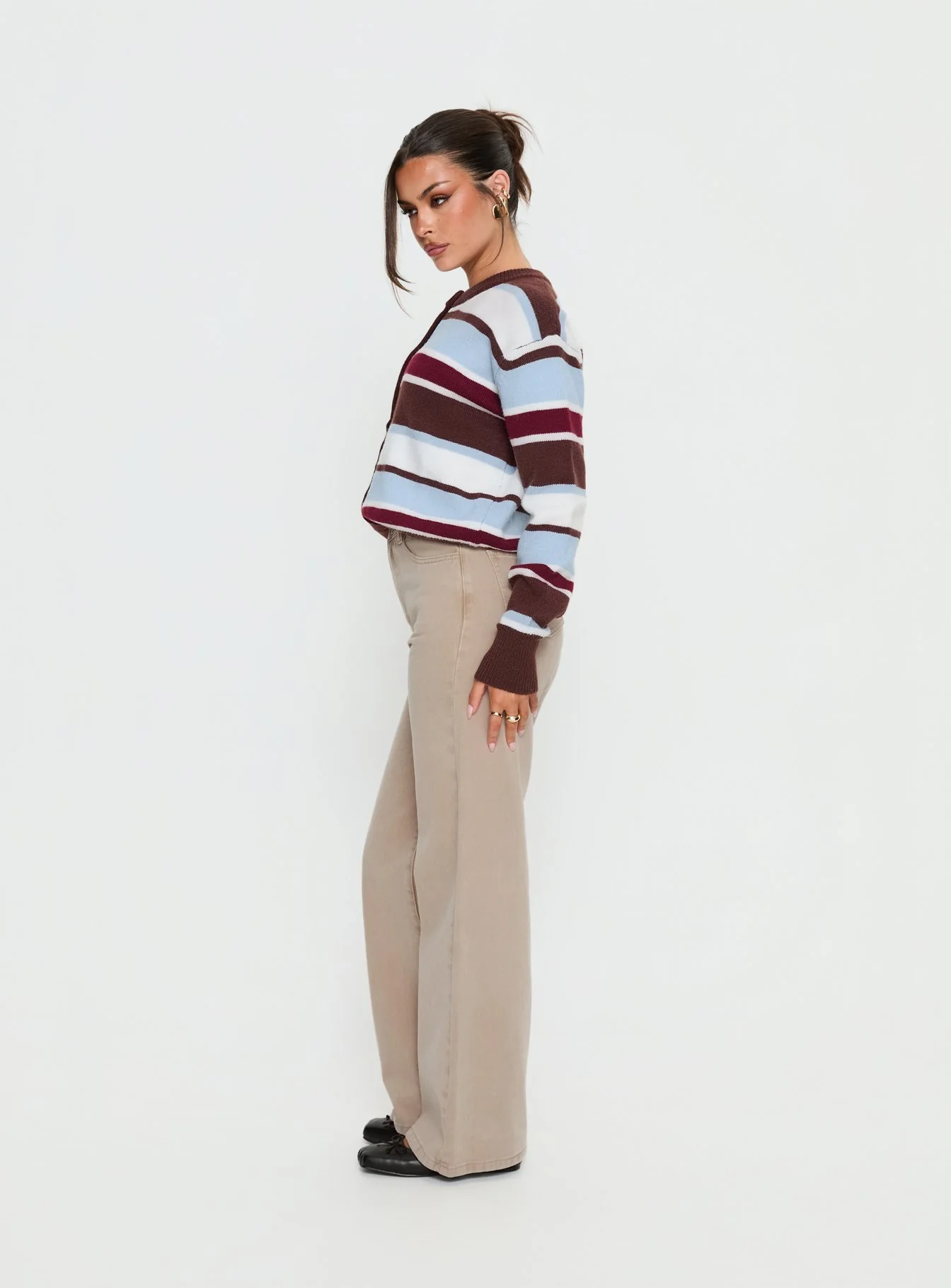 Nicolo High Rise Straight Leg Jeans Concrete - Image 3