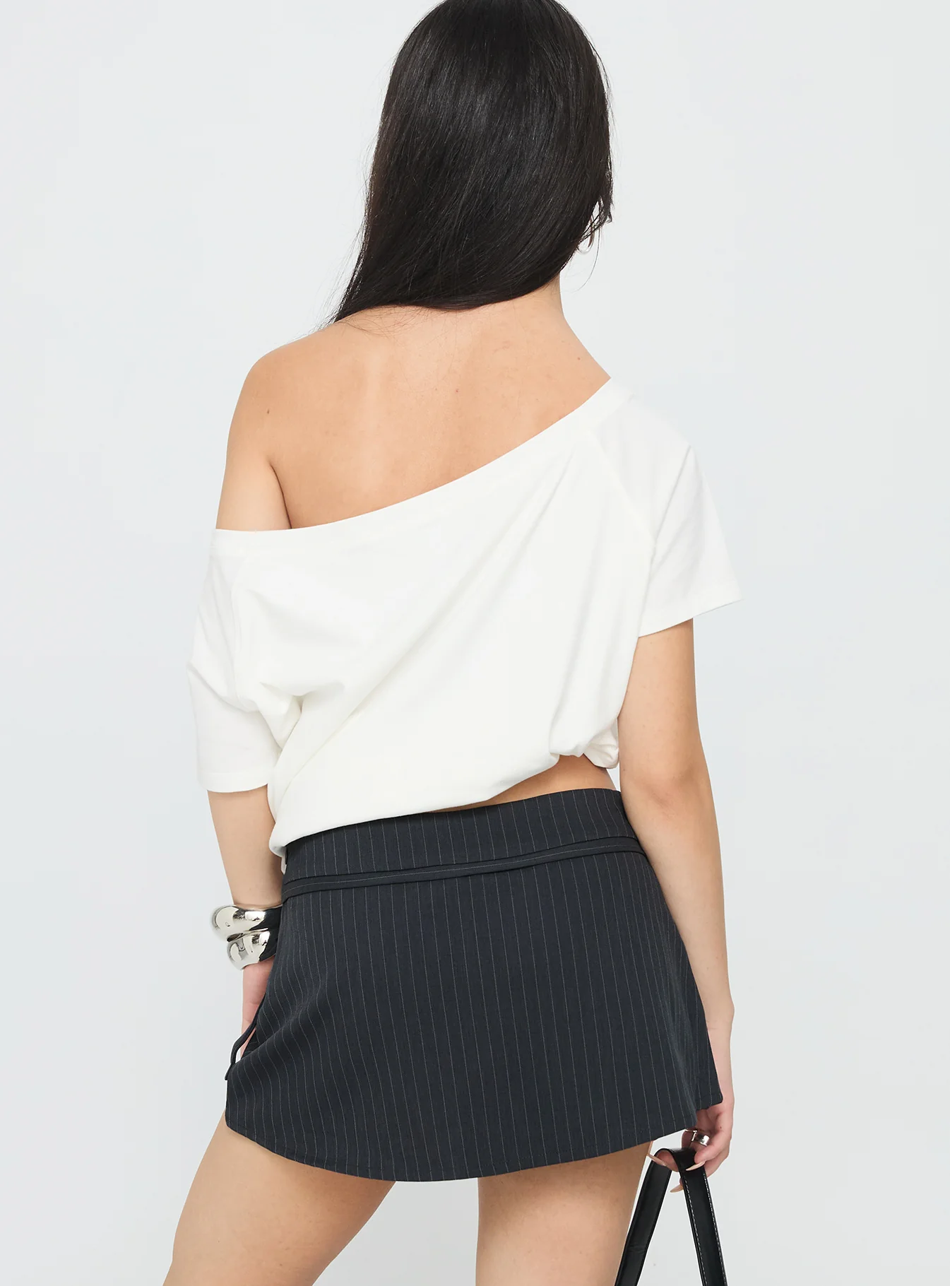 No Angel Wrap Skort Grey Pinstripe - Image 4