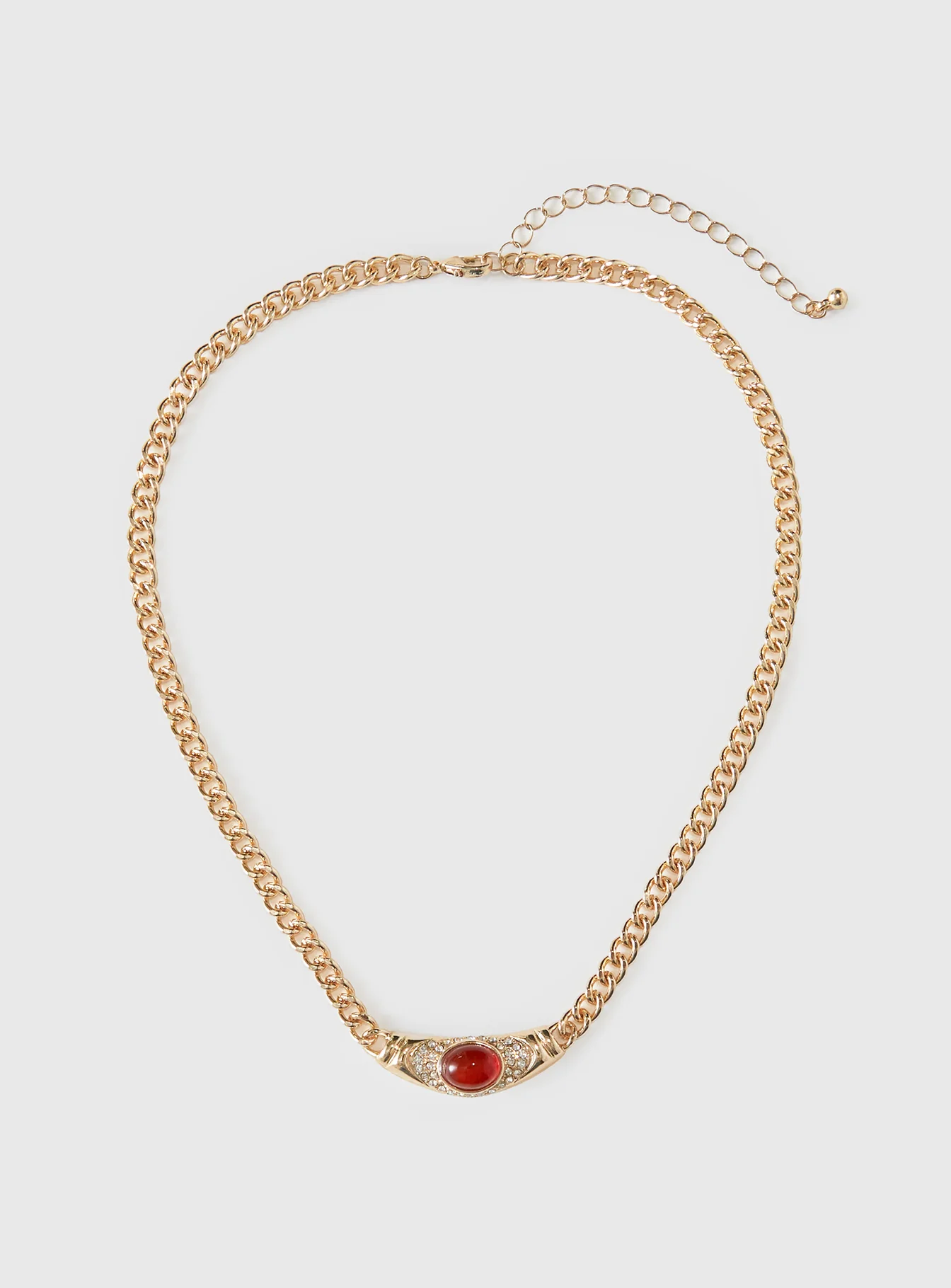 No Place Like Home Necklace Gold / Red - Image 2