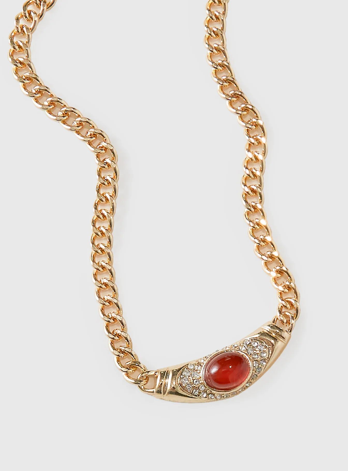 No Place Like Home Necklace Gold / Red - Image 3