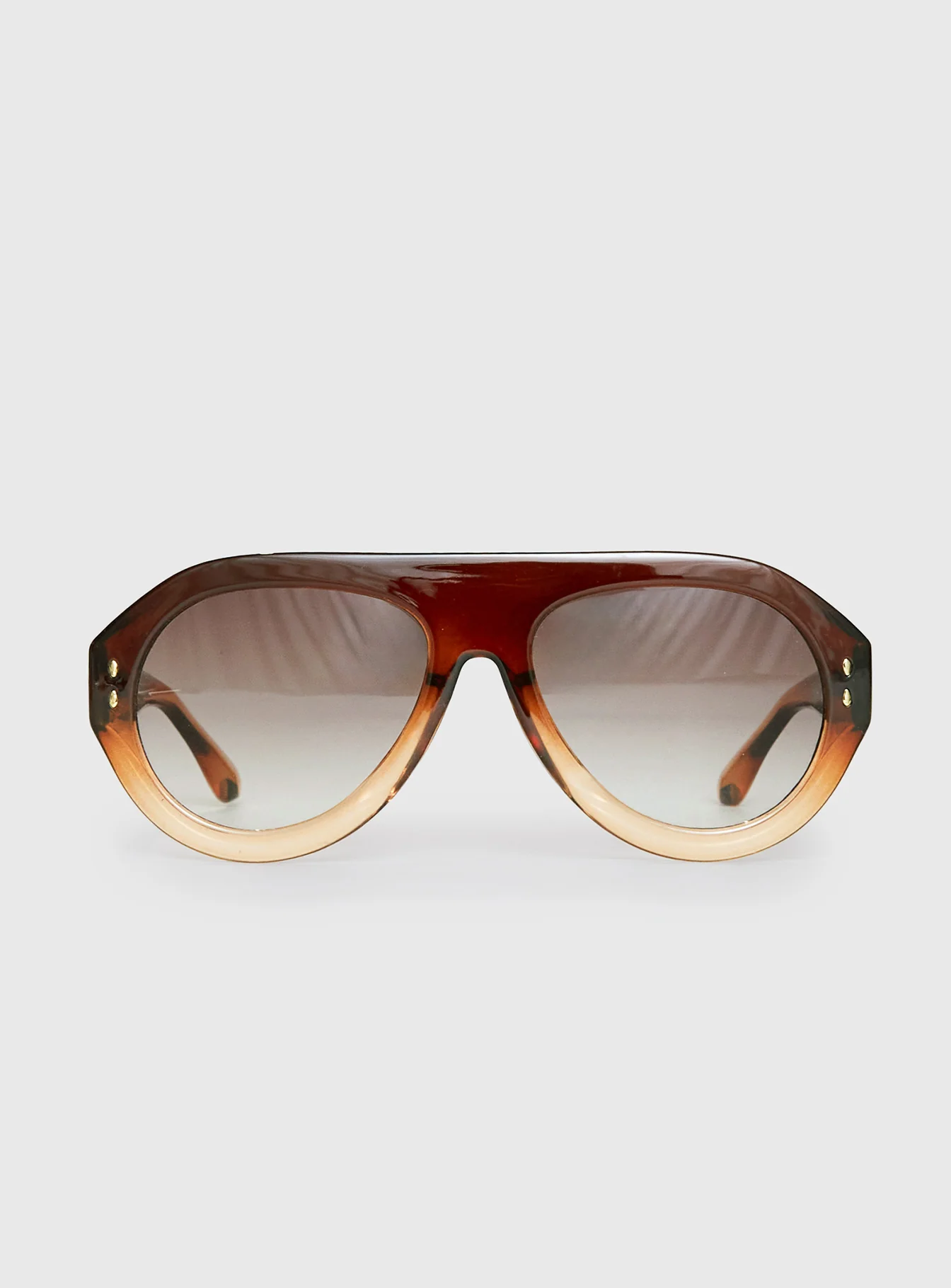 No Stylist Aviator Sunglasses Brown - Image 2