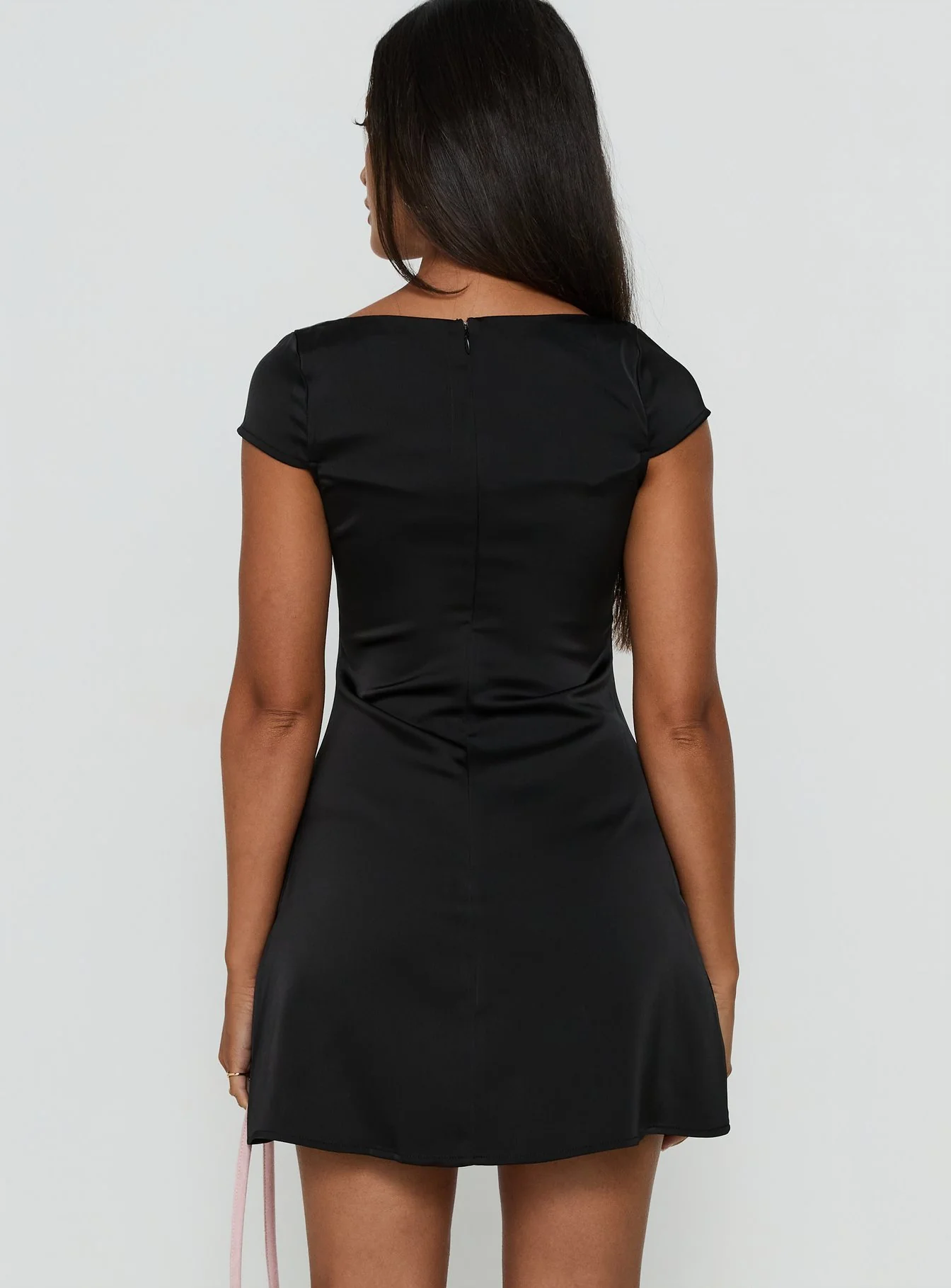 Nobodys Girl Scoop Neck Mini Dress Black - Image 4
