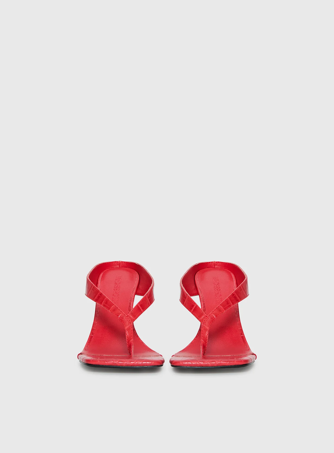 Nylah Wedge Heels Red Croc - Image 3