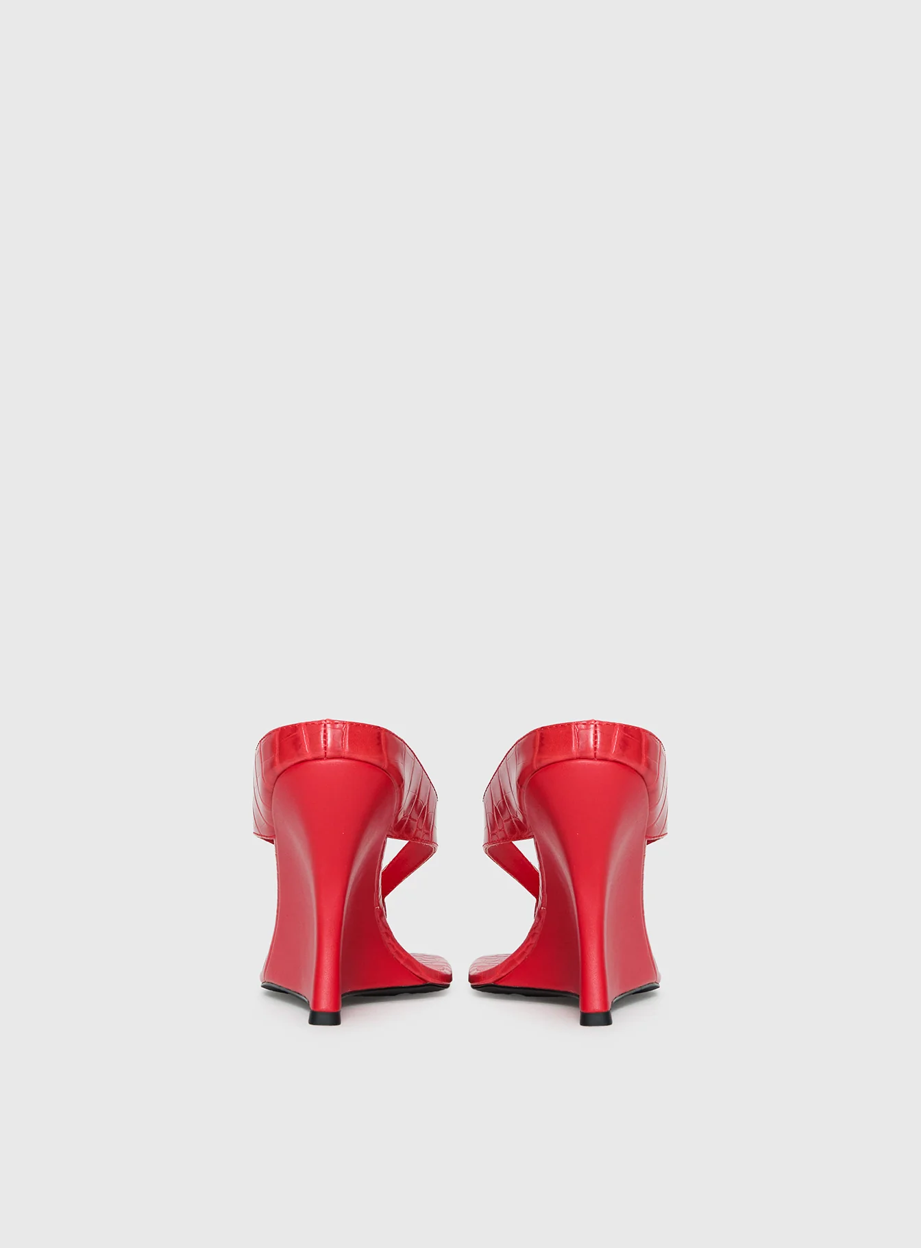 Nylah Wedge Heels Red Croc - Image 4