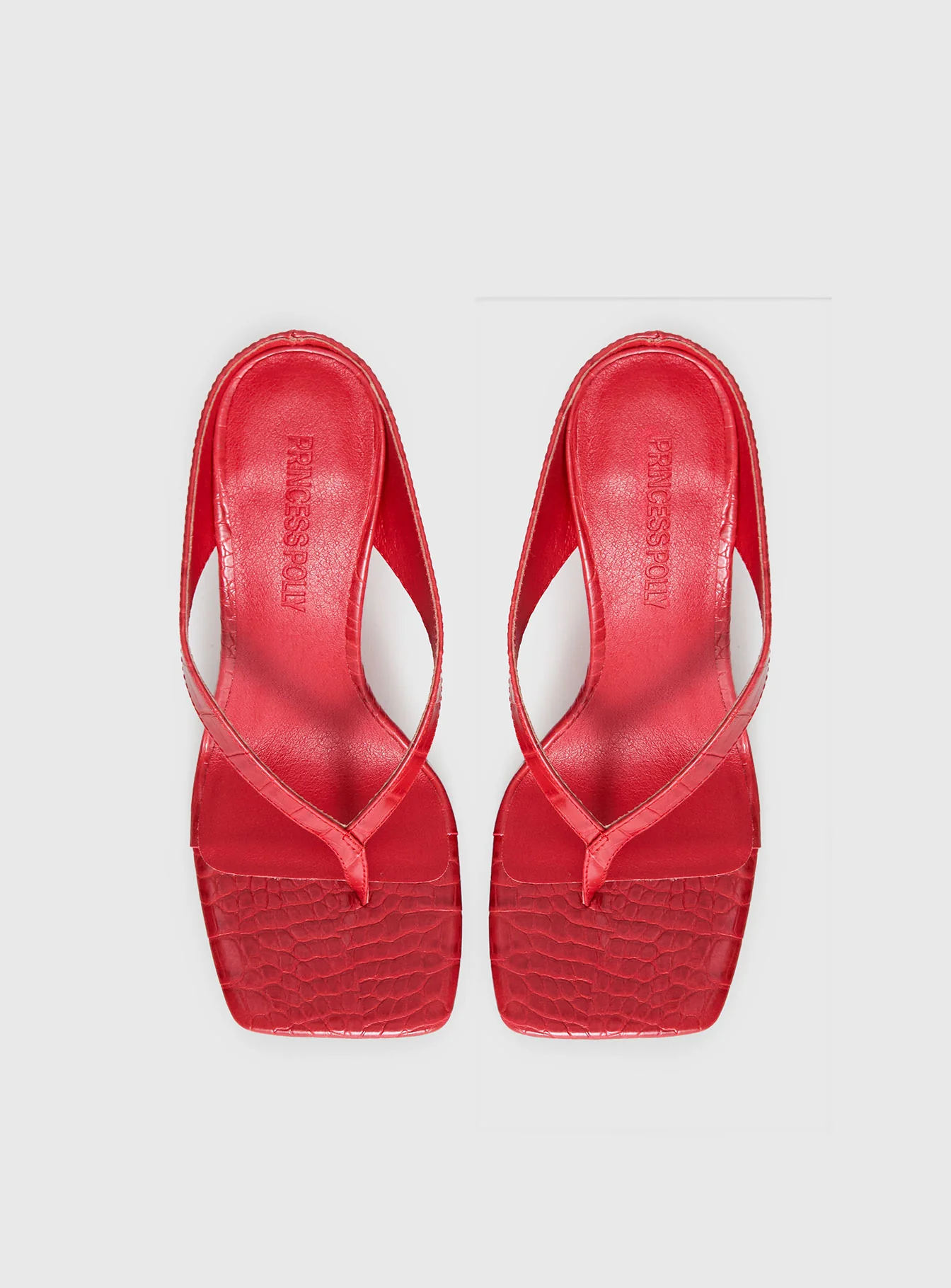Nylah Wedge Heels Red Croc - Image 5