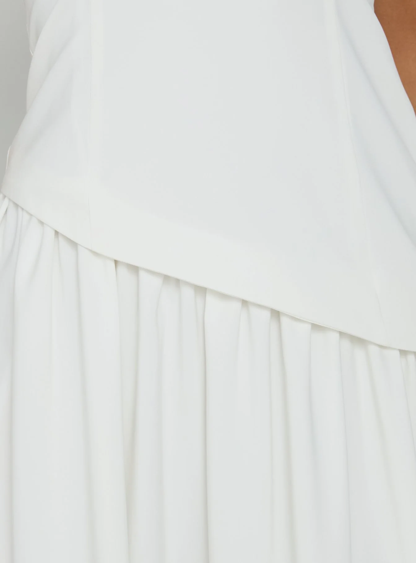 Odela Strapless Drop Waist Maxi Dress White - Image 7