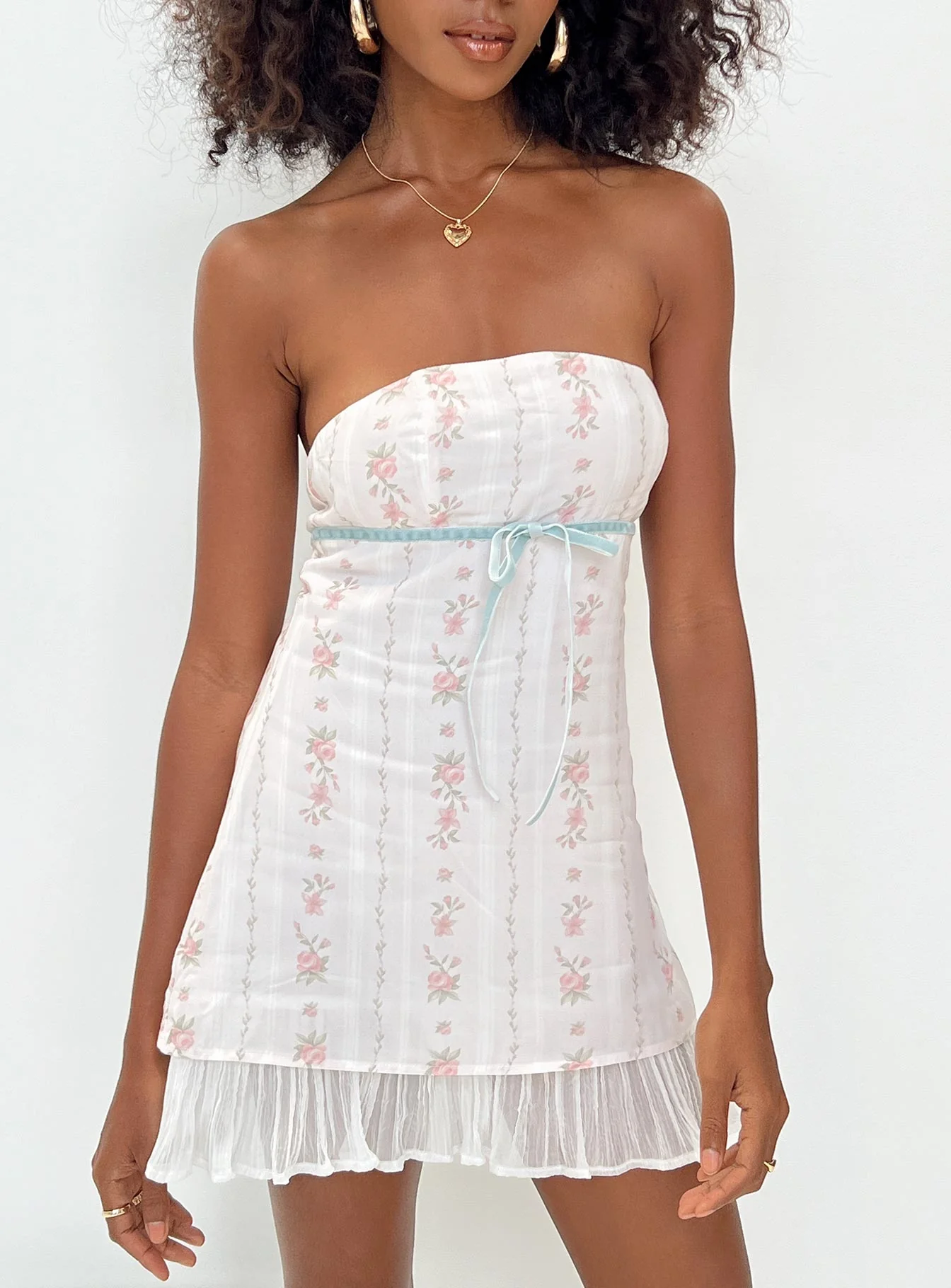Odette Mini Dress Pink Multi - Image 6
