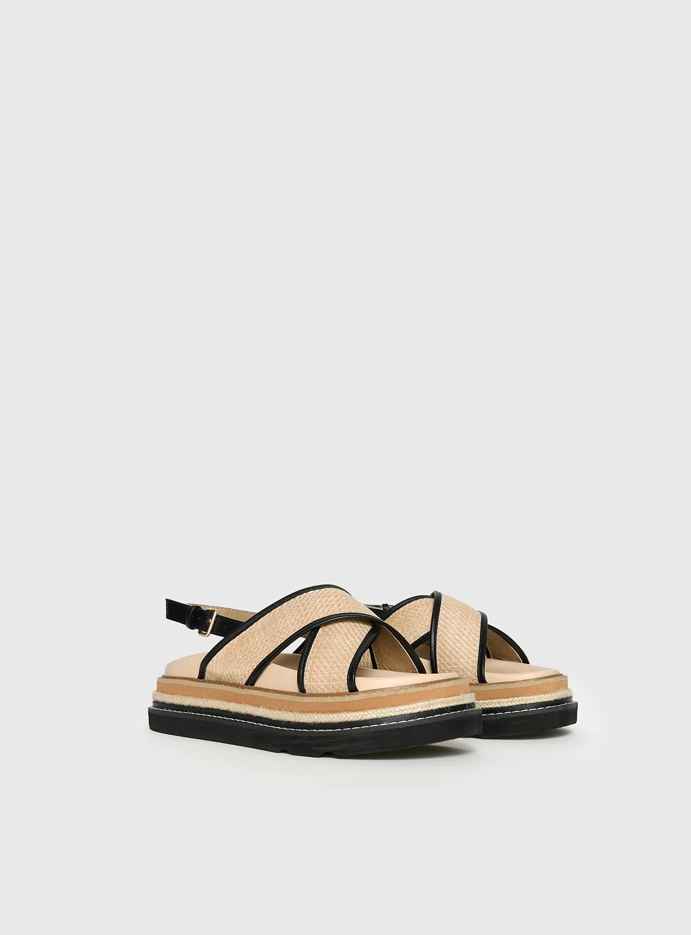 Odi Sandals Tan / Black - Image 2