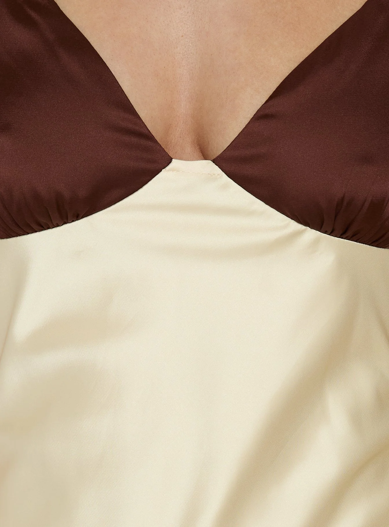 Odyessa V Neck Maxi Dress Brown / Yellow - Image 5