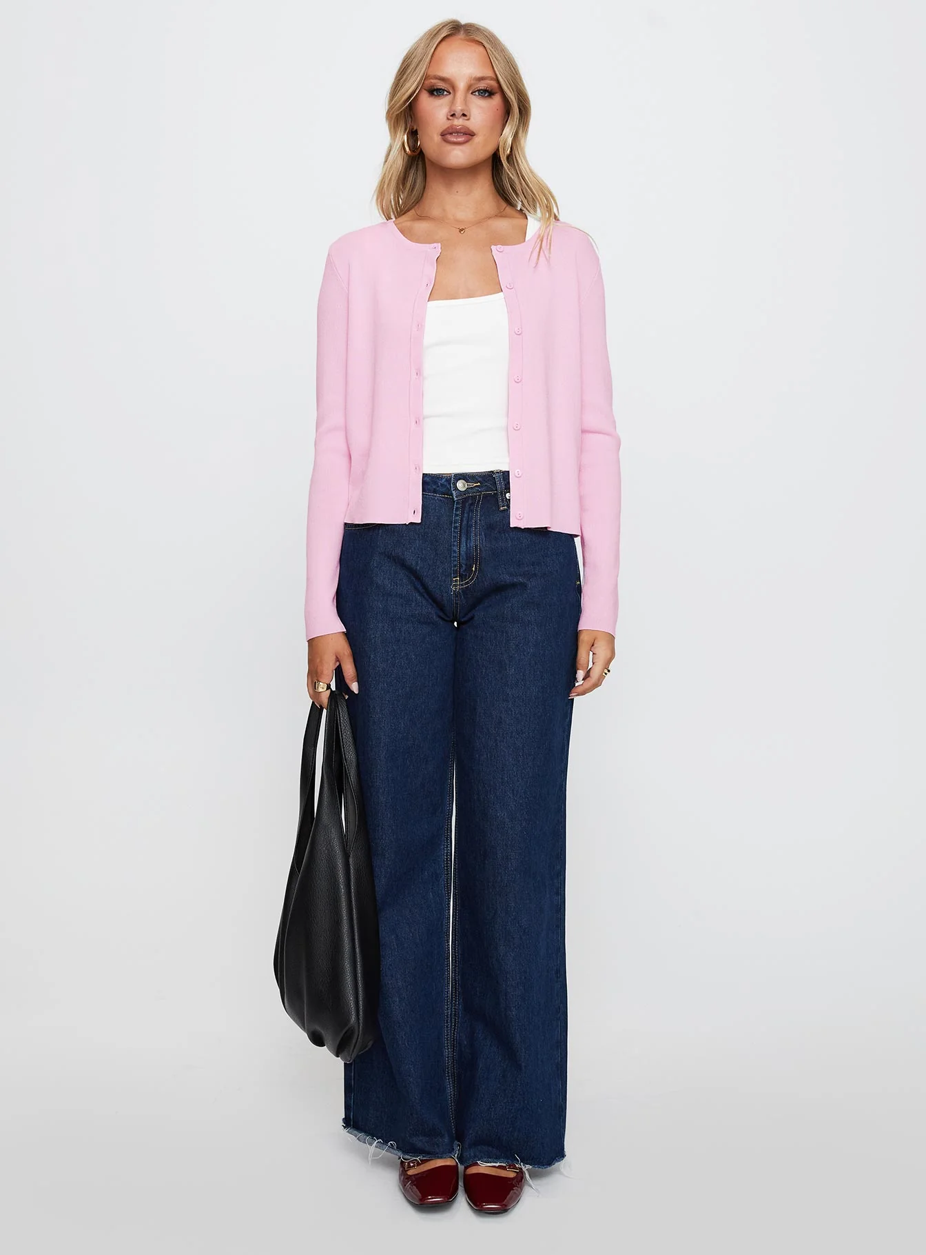 Old Burlington Knit Cardigan Pink - Image 6