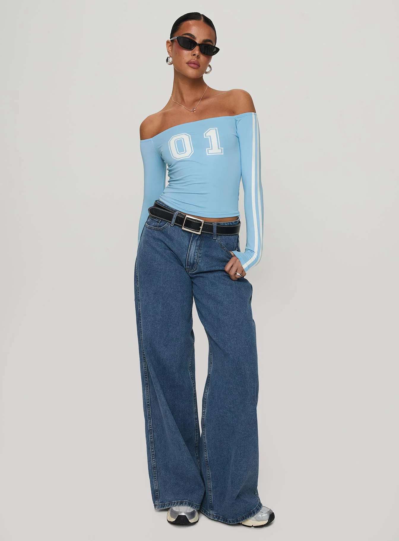 One And Only Long Sleeve Top Blue - Image 3
