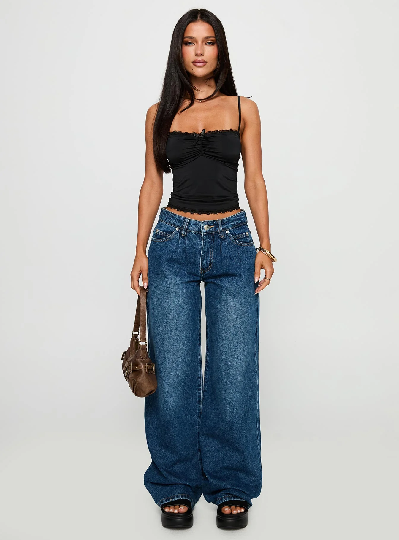 One More Chance Lace Trim Top Black - Image 7