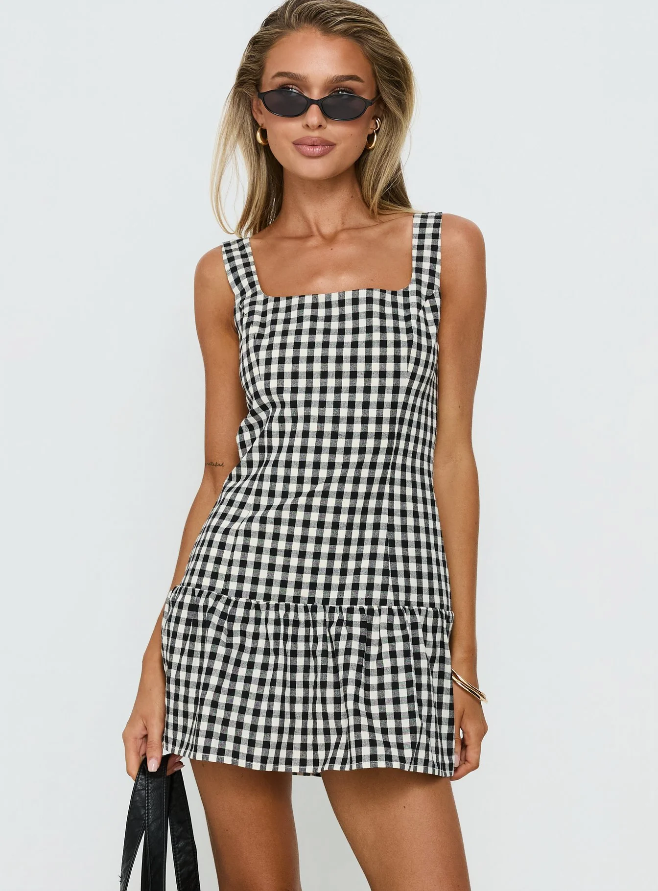 Orivelle Tie Back Playsuit Black / White