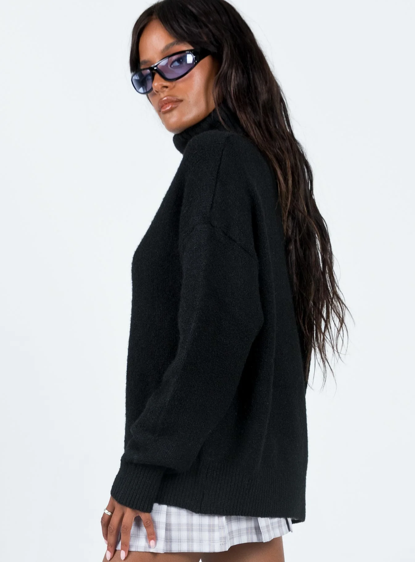 Oswin Turtleneck Sweater Black - Image 4