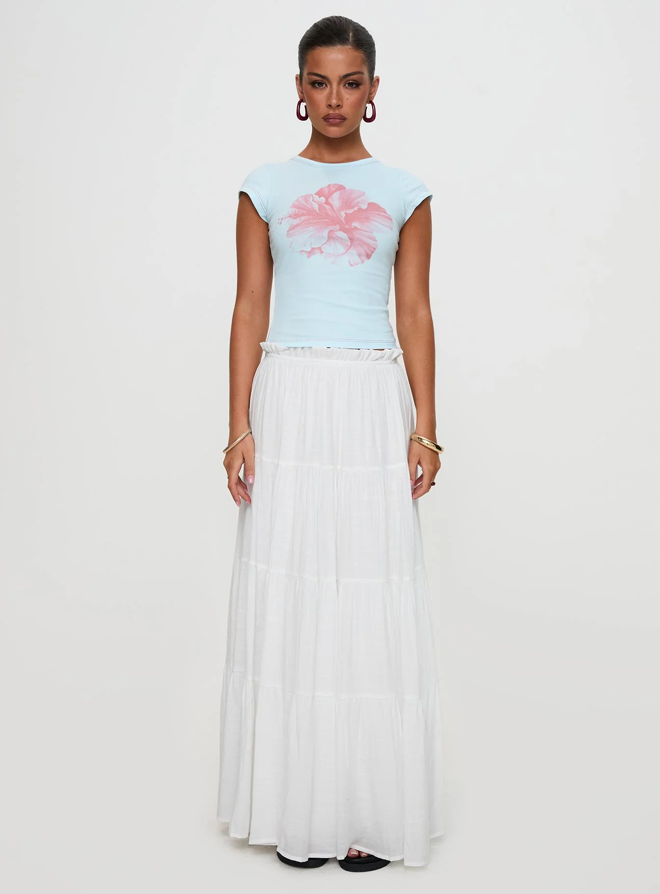 Owenz Hibiscus Baby Tee Blue - Image 12