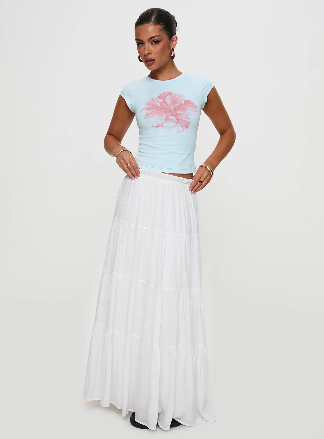 Owenz Hibiscus Baby Tee Blue - Image 8