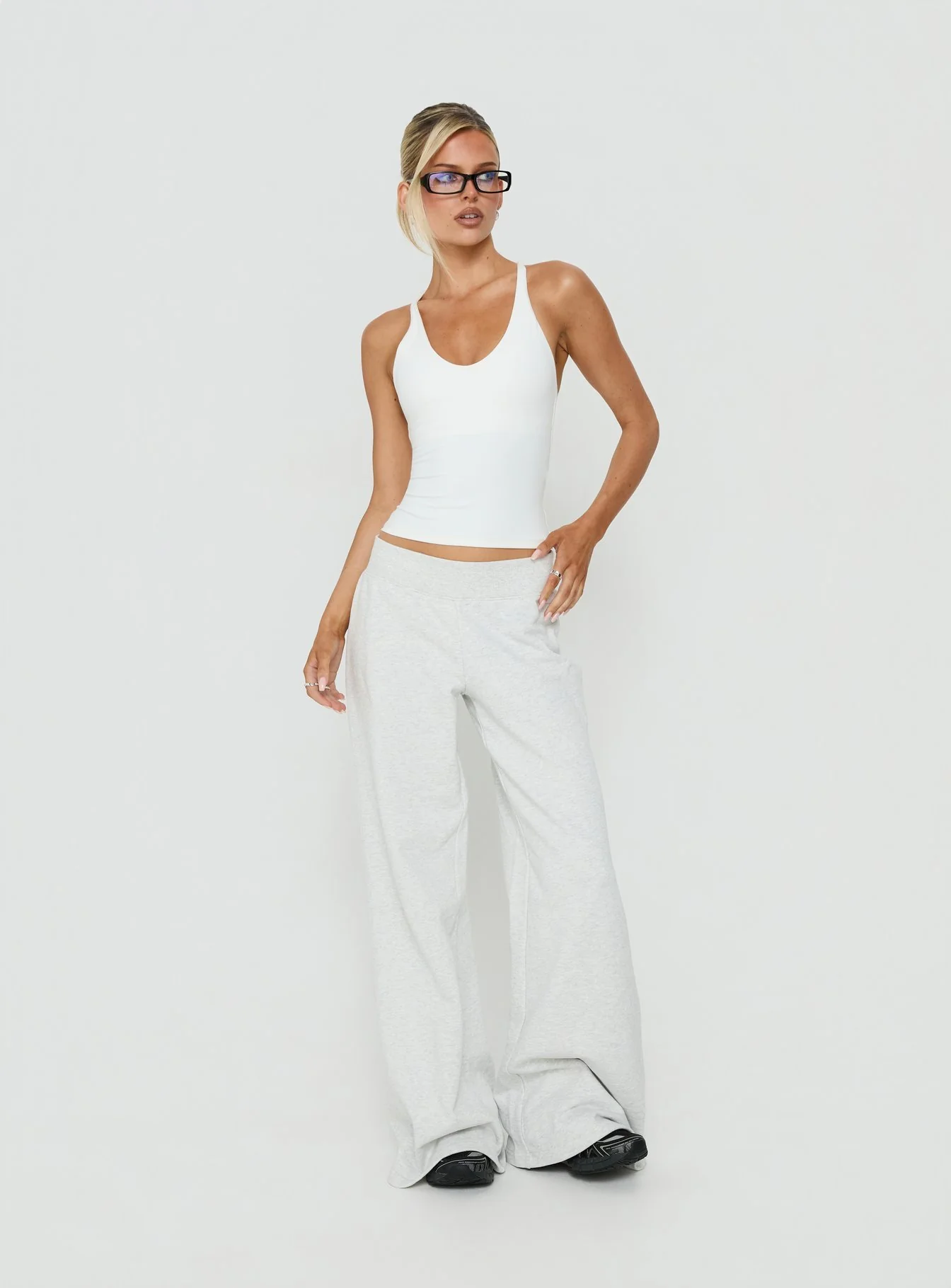 Pace Active Cross Back Tank Top White - Image 3