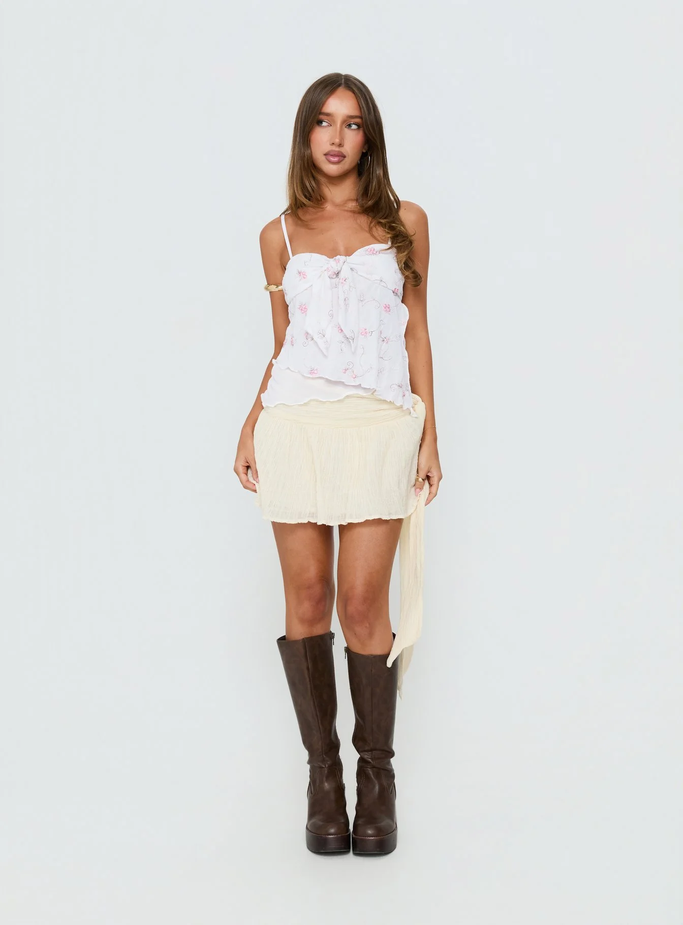 Paislie Mesh Top White - Image 3