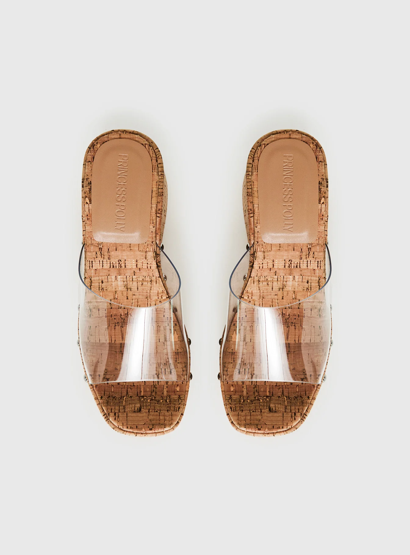 Pale Moonlight Platform Heels Cork / Clear - Image 5