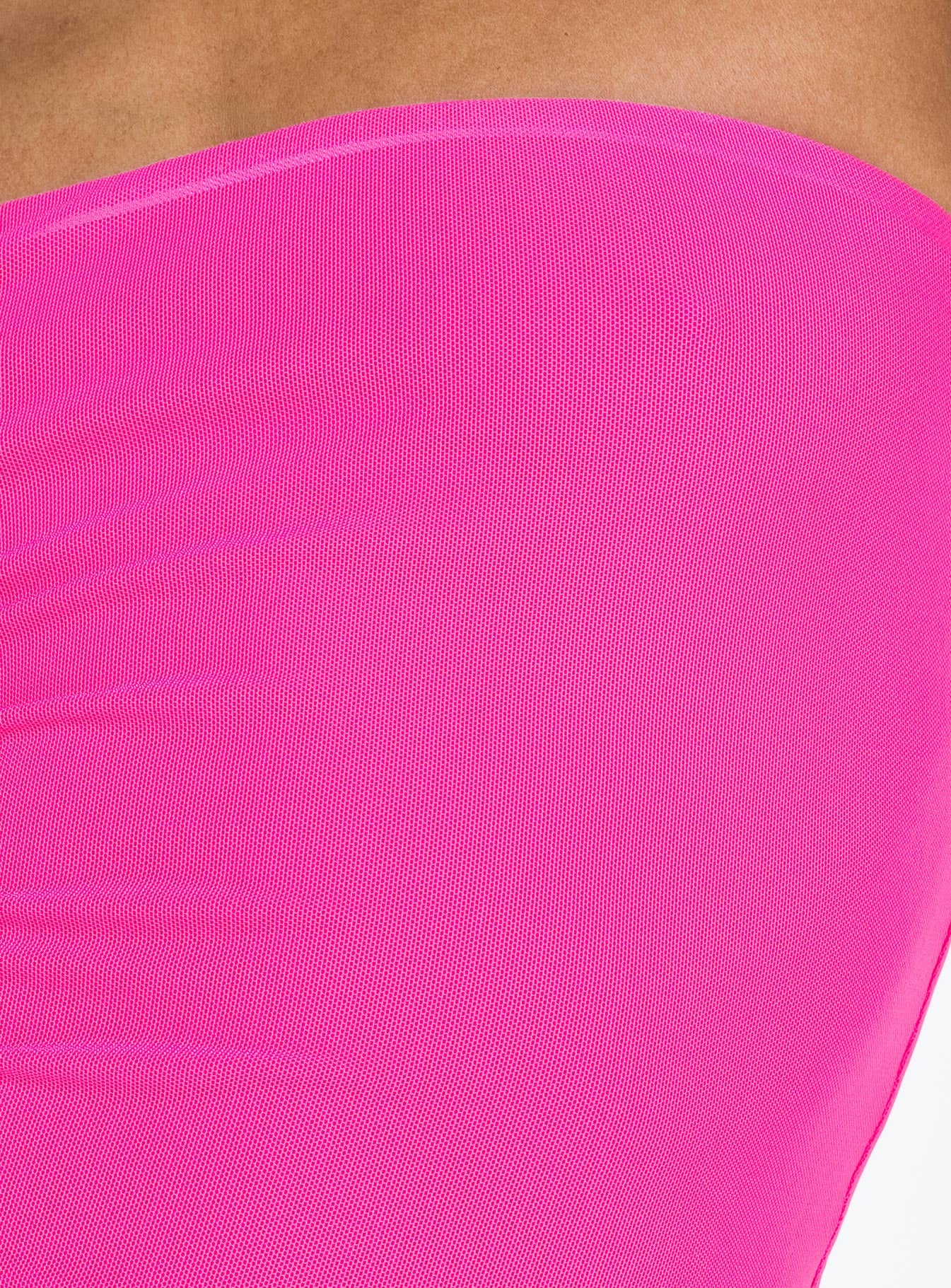 Panama Strapless Maxi Dress Hot Pink - Image 8