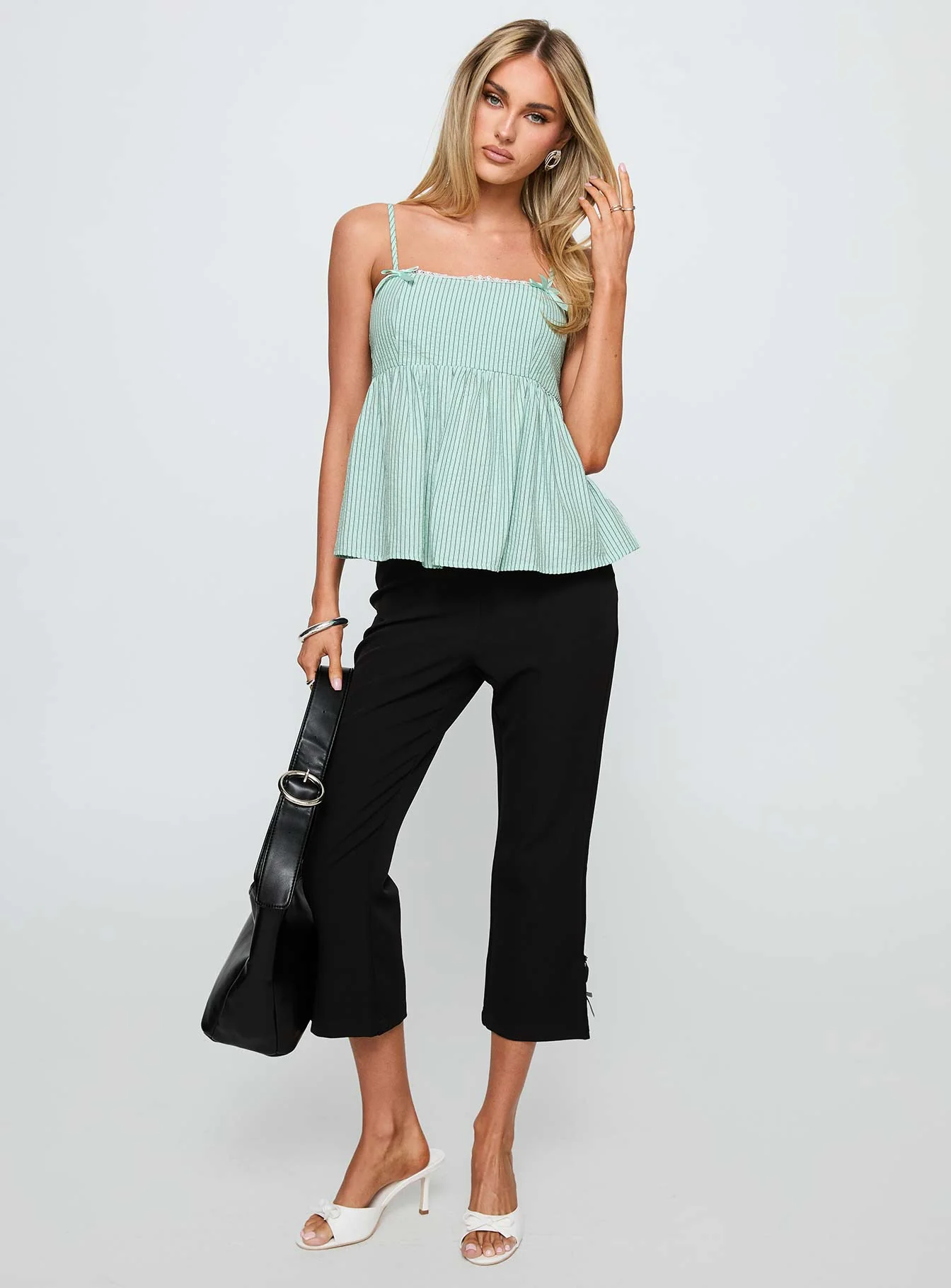 Peace Of Mind Top Green Stripe - Image 2
