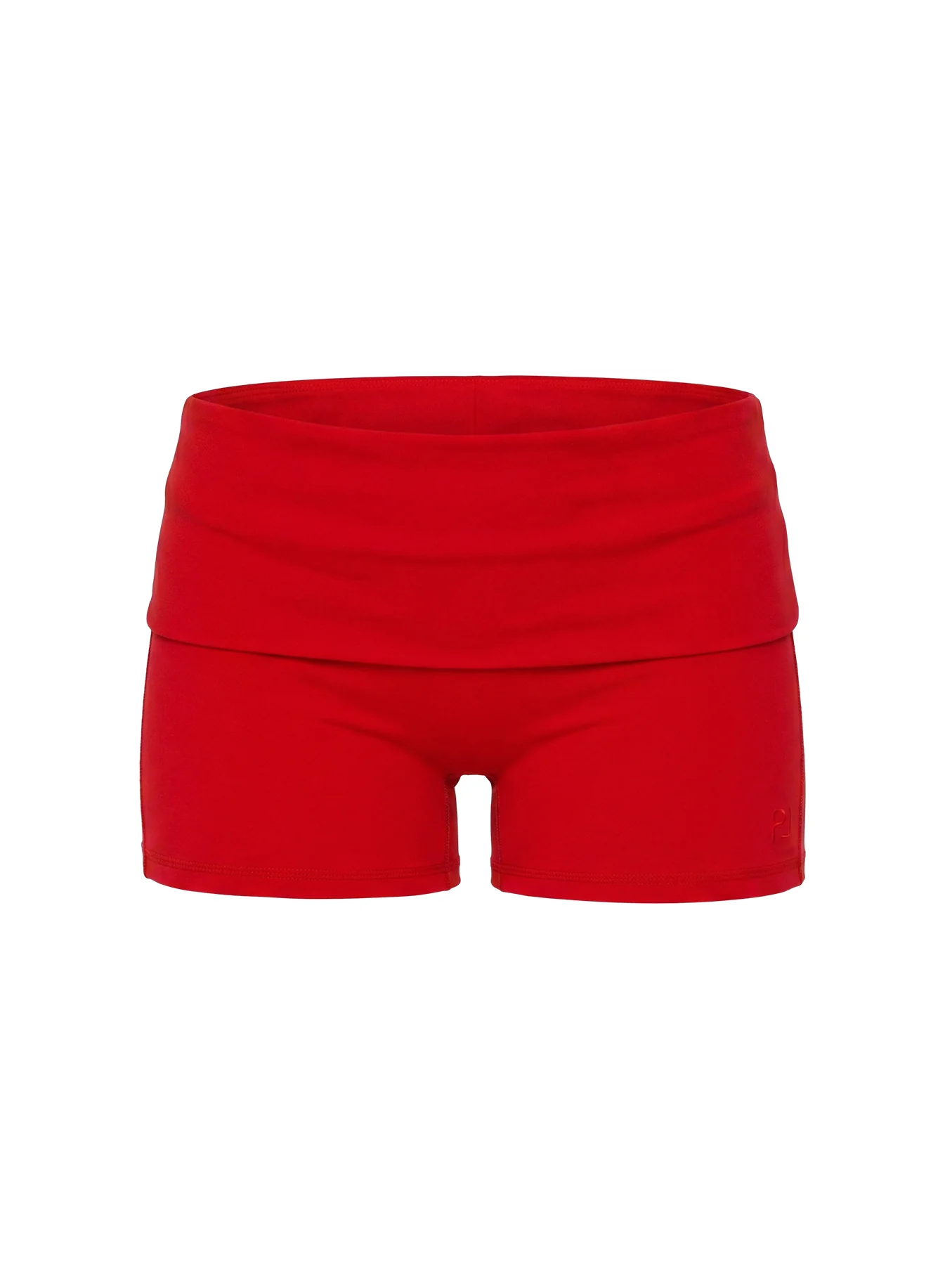 Peak Foldover Micro Shorts Red - Image 12