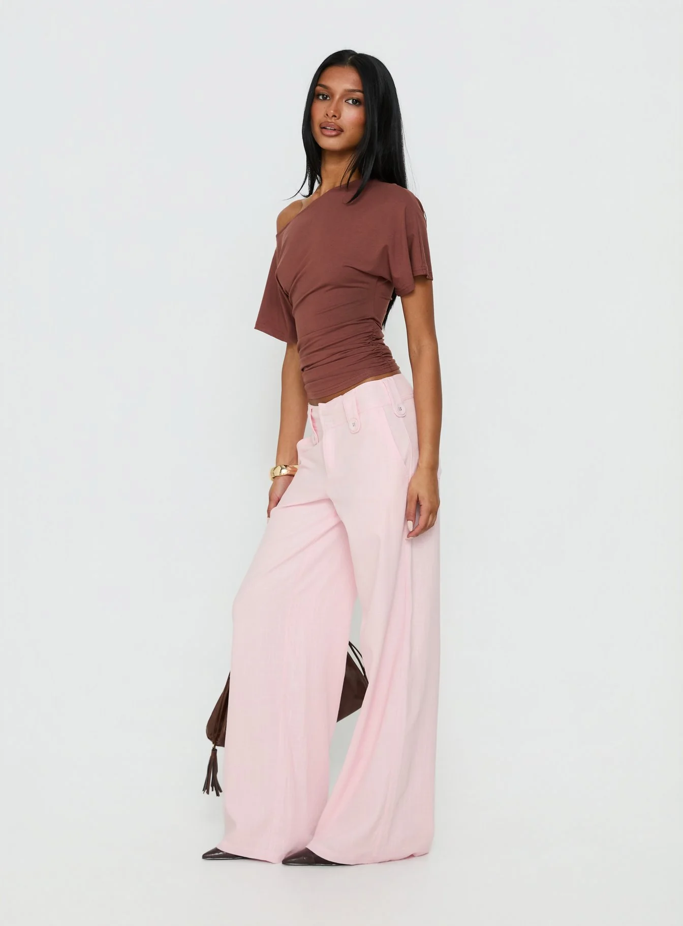 Pedra Wide Leg Pant Pink - Image 3