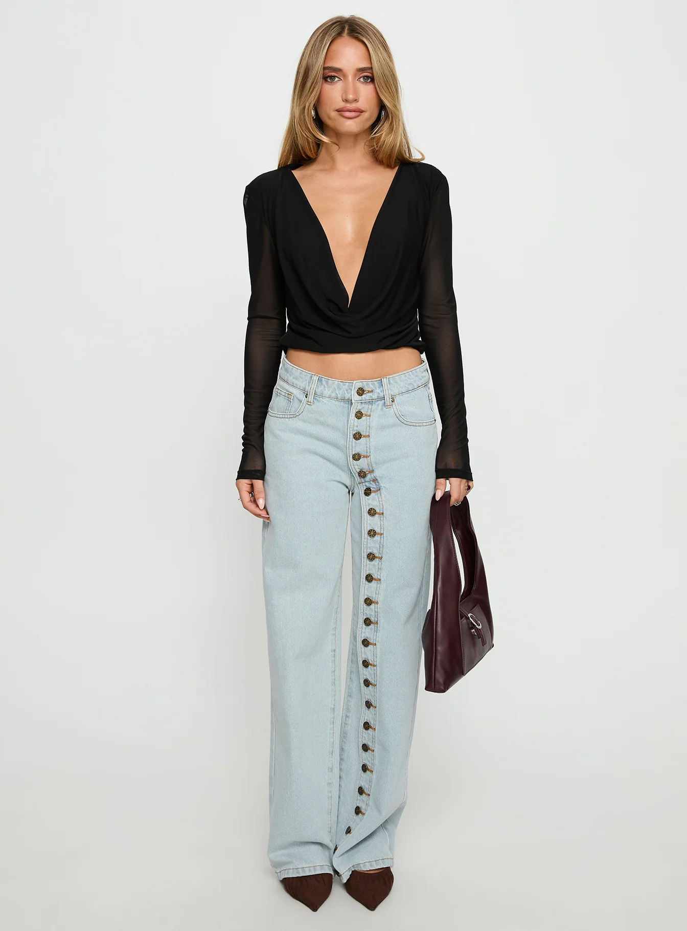 Penny Mid Rise Straight Leg Jeans Light Denim - Image 5