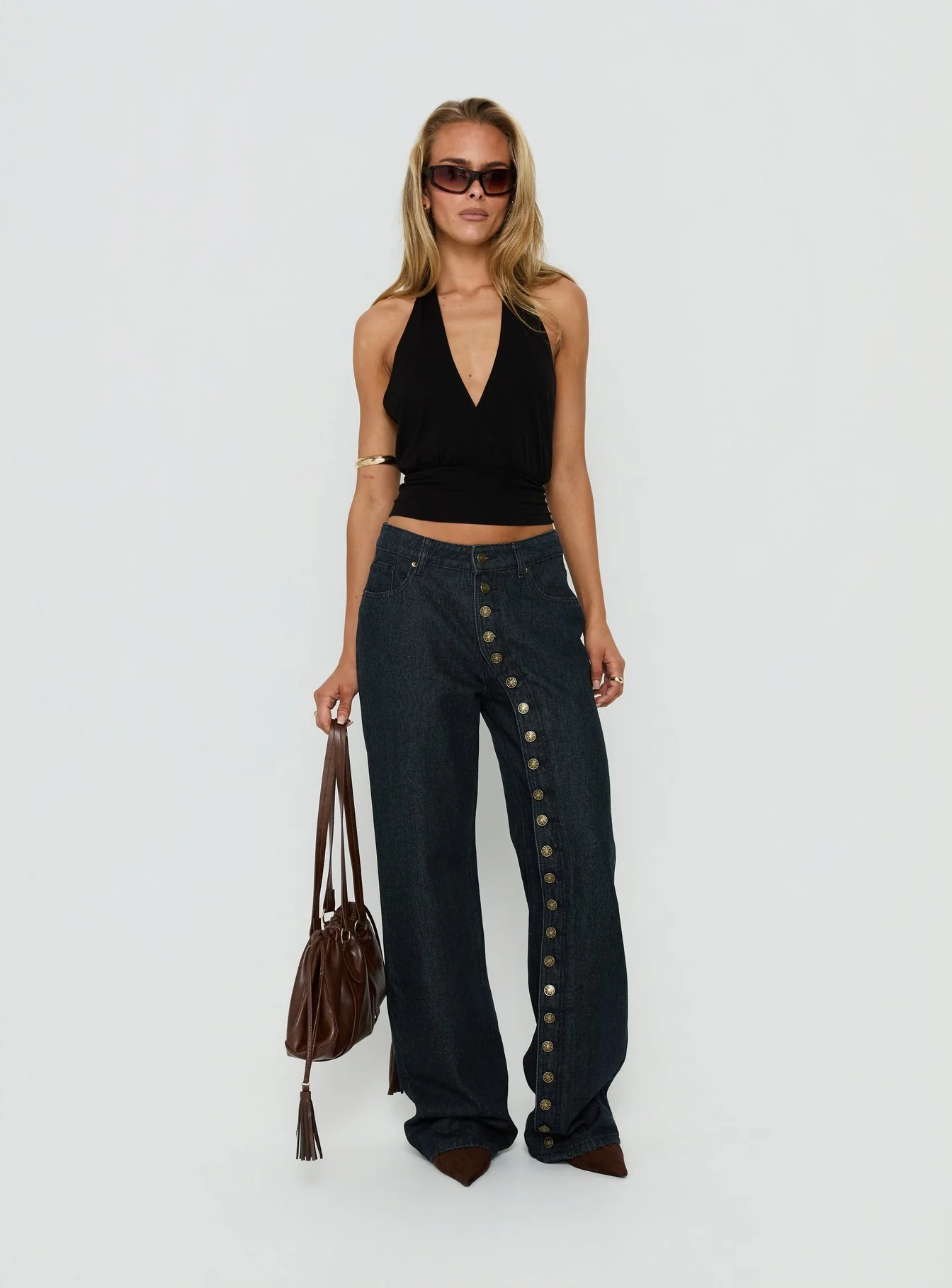Penny Mid Rise Straight Leg Jeans Raw Denim - Image 2