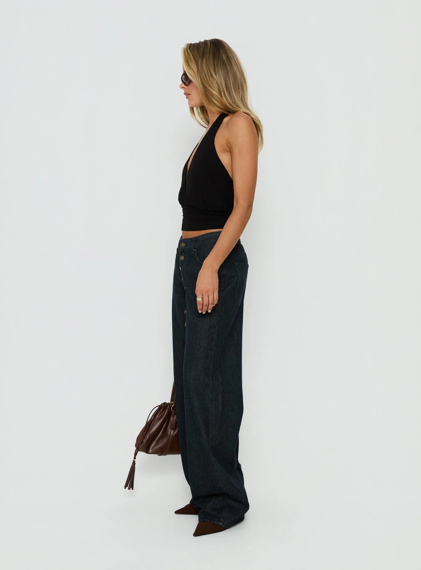 Penny Mid Rise Straight Leg Jeans Raw Denim - Image 4