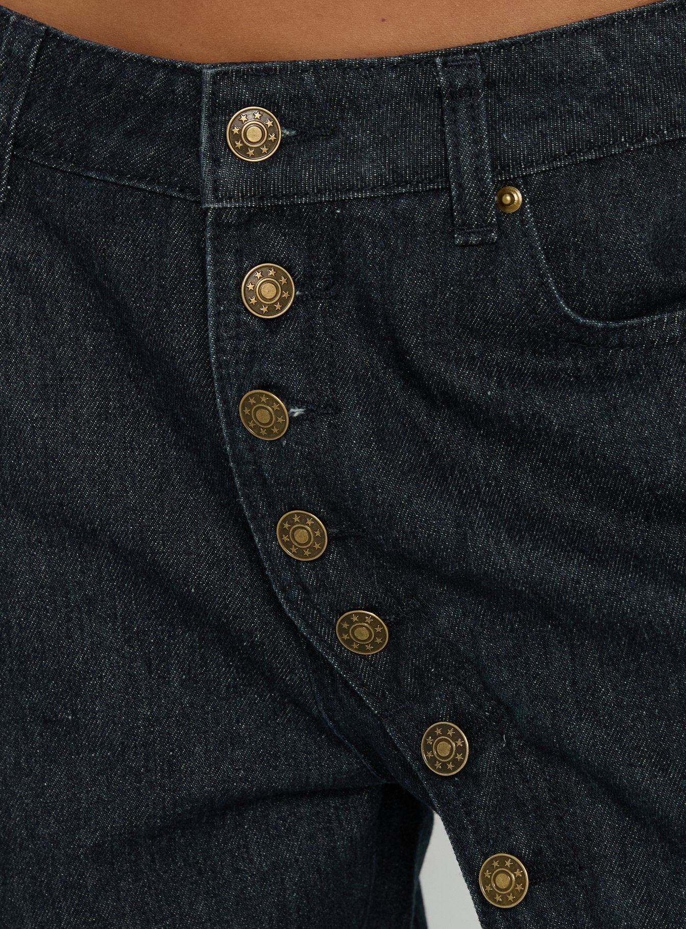 Penny Mid Rise Straight Leg Jeans Raw Denim - Image 6