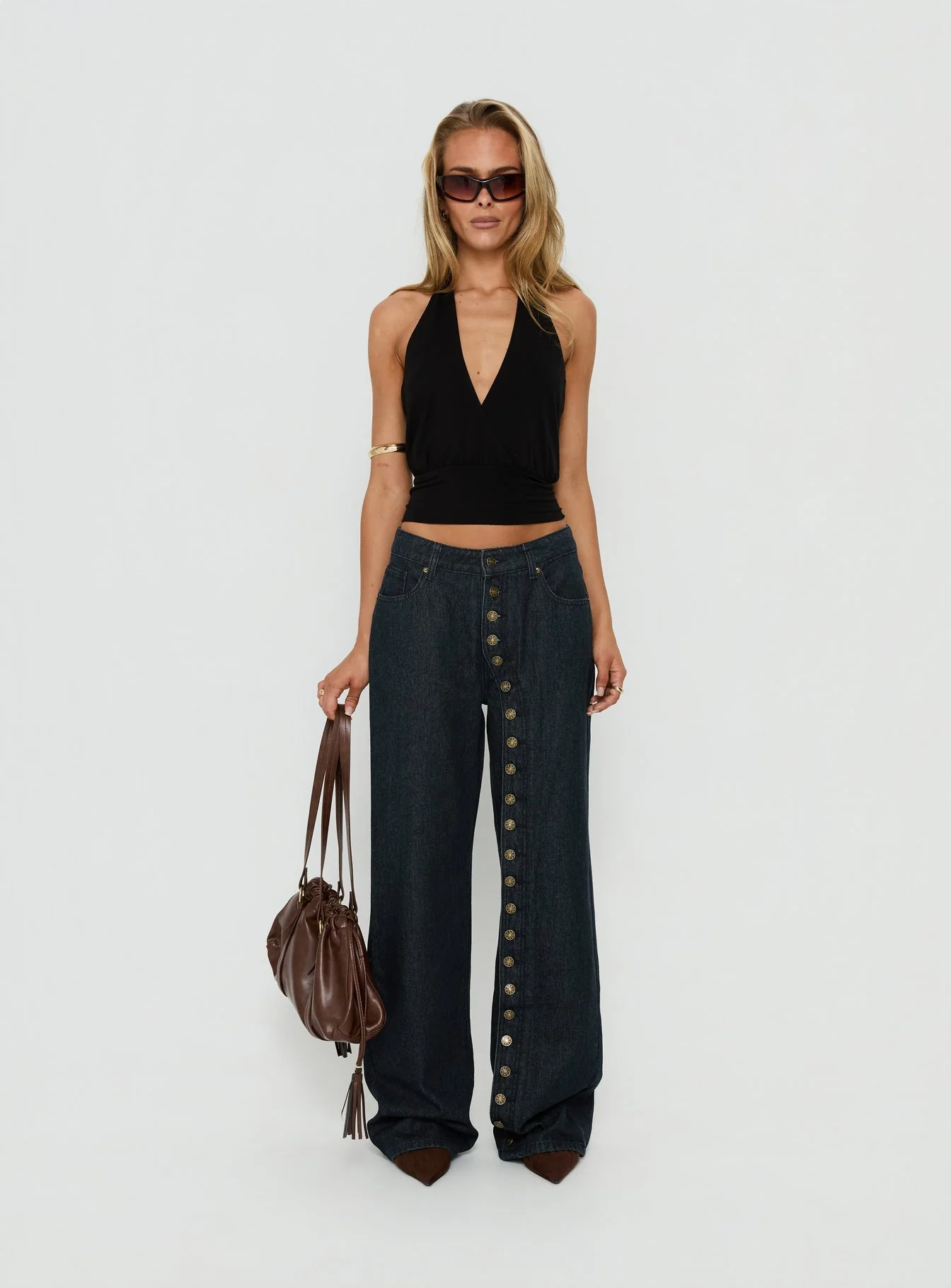 Penny Mid Rise Straight Leg Jeans Raw Denim - Image 7