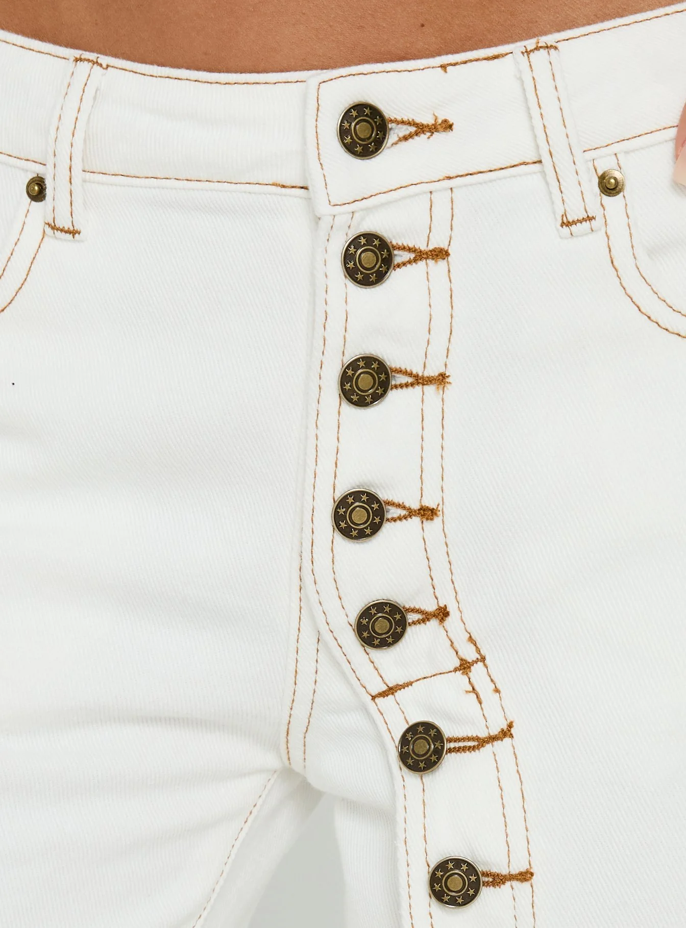 Penny Mid Rise Straight Leg Jeans White - Image 6