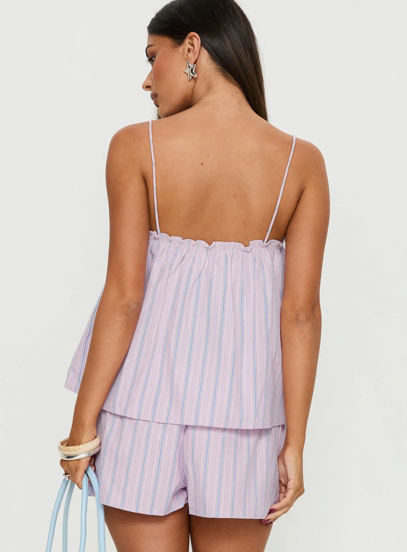 Pepita Flowy Frill Top Pink Stripe - Image 4