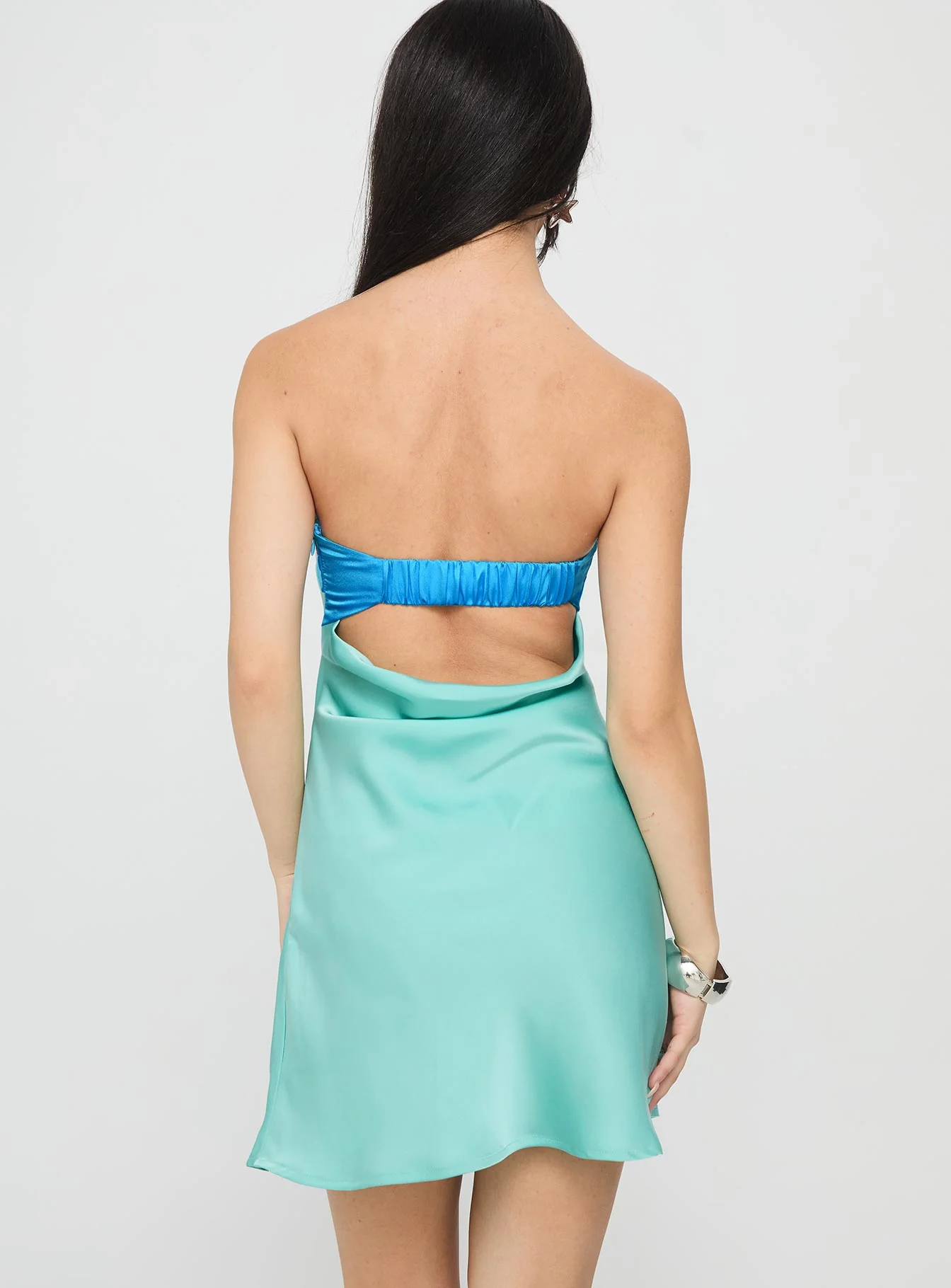 Phillipa Mini Dress Aqua - Image 4
