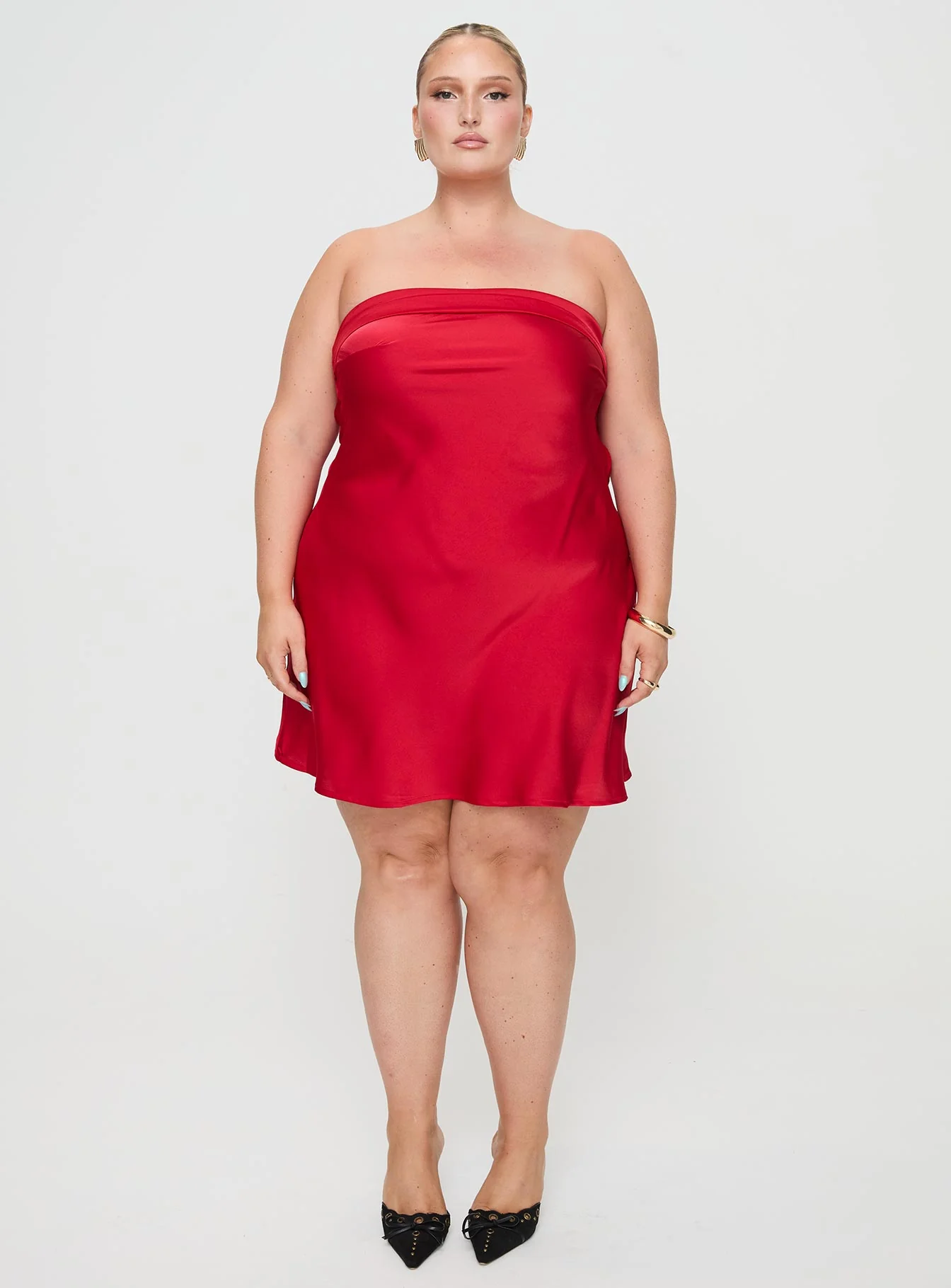 Phillipa Mini Dress Red Curve - Image 7